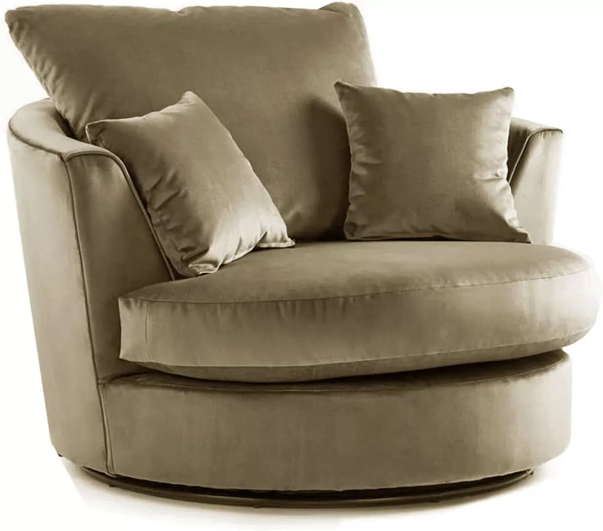 Plush Velvet Cuddle Swivel Chair