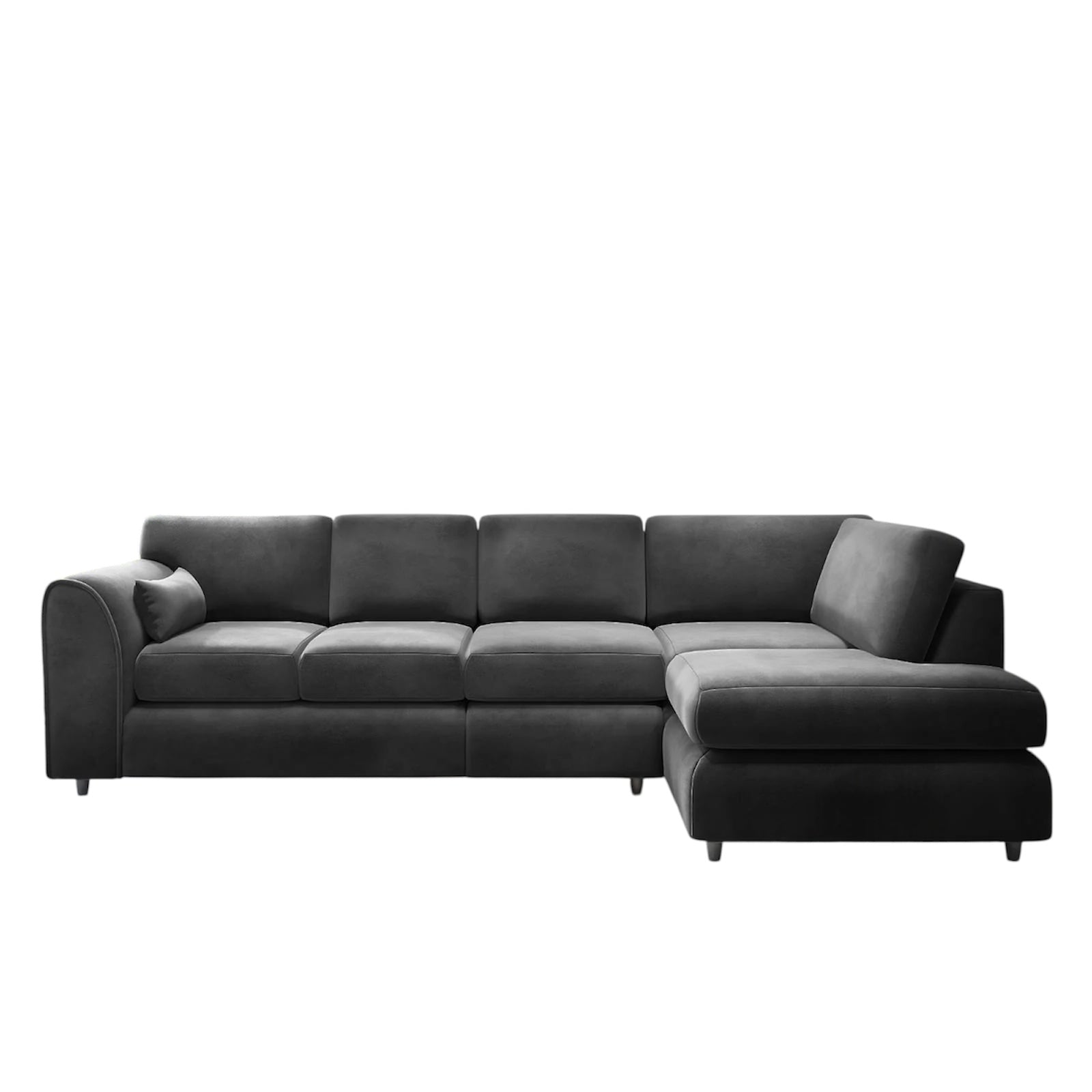 XL-5 Seater Plush Velvet Full Back Corner Sofa