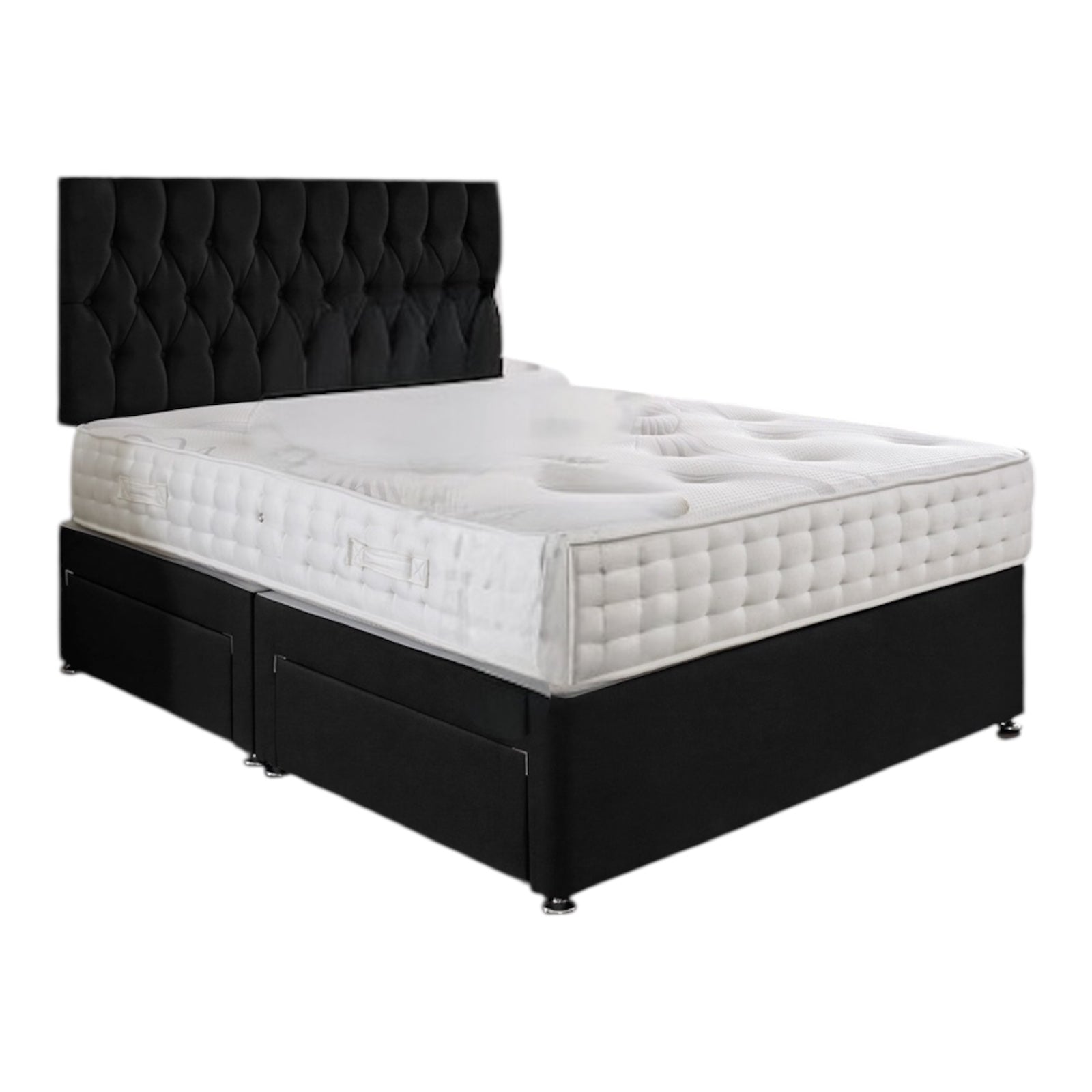Beirut Headboard Divan Storage Bed Set & 2000 Sprung Mattress Included