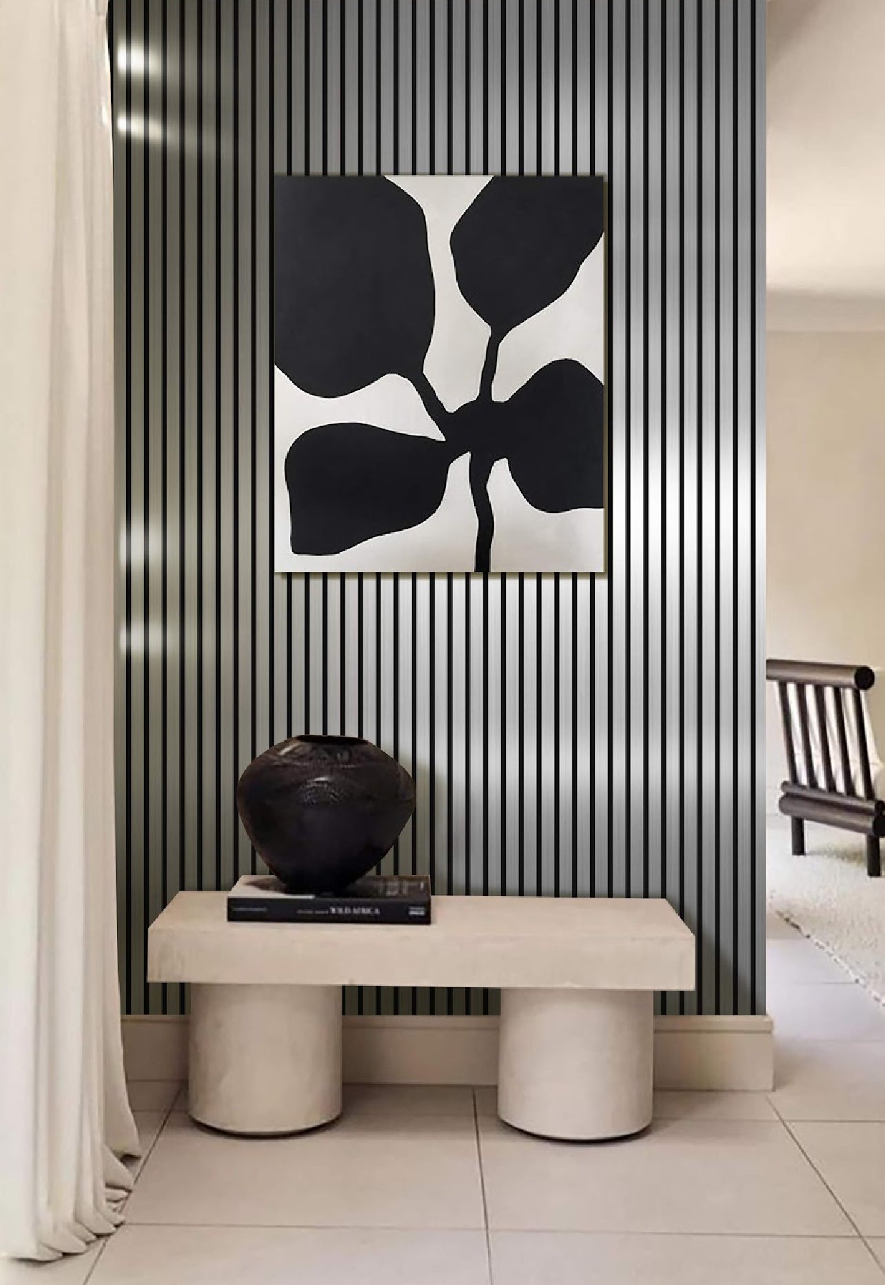 Metallic Silver 3D Acoustic Wall Panels