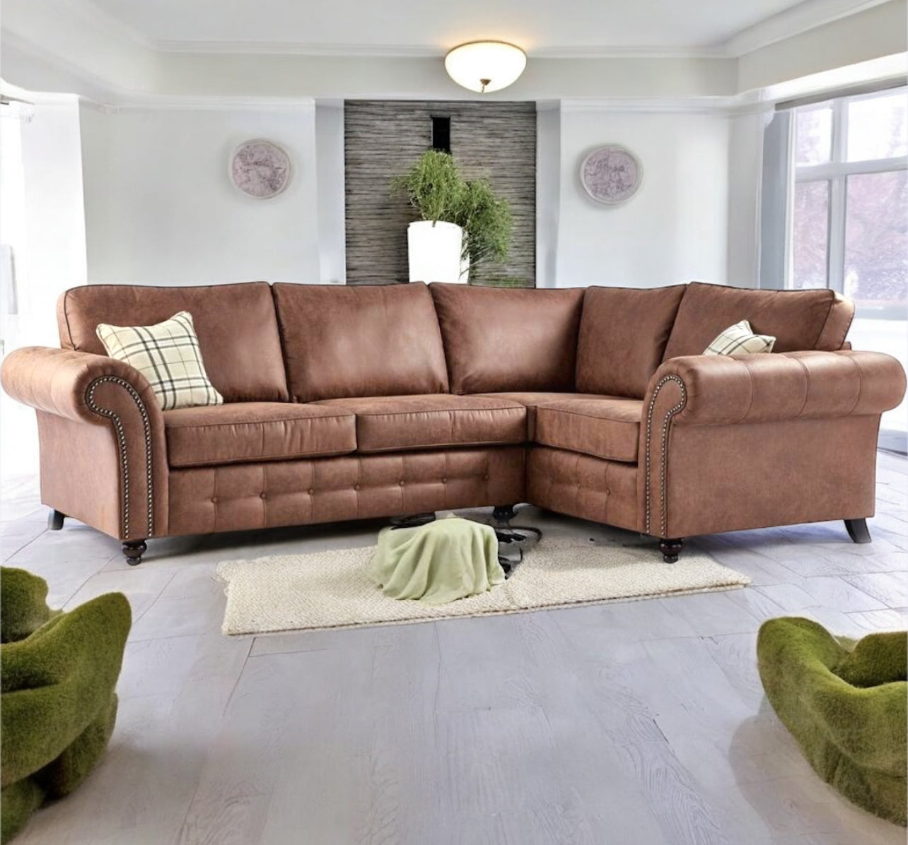 Oakland Tan Corner Sofa set