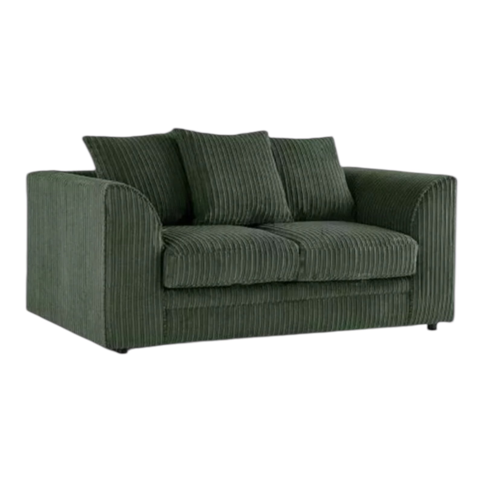 Forest Green - Jumbo Cord 3+2 Seater - Corner Sofa Suite Set - Footstool & Swivel Chair