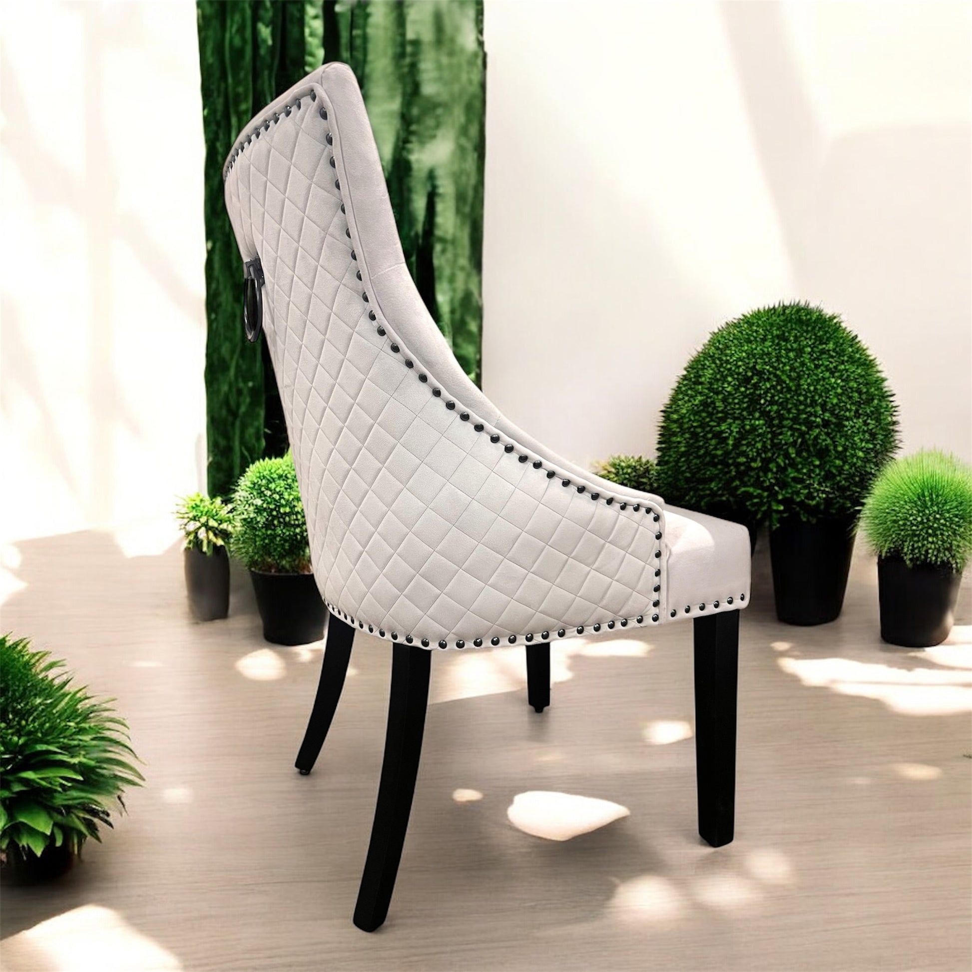 Majestic Round Knocker Velvet Dining Chair