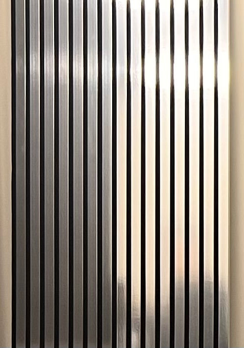 Chrome Silver - 3D Acoustic Wood Wall Panels - Premium Quality 240cm-60cm