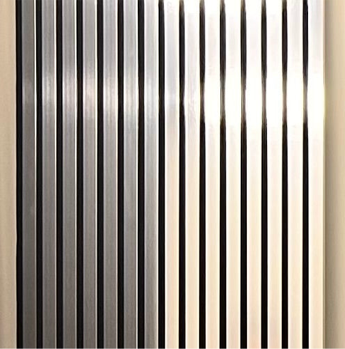 Chrome Silver - 3D Acoustic Wood Wall Panels - Premium Quality 240cm-60cm