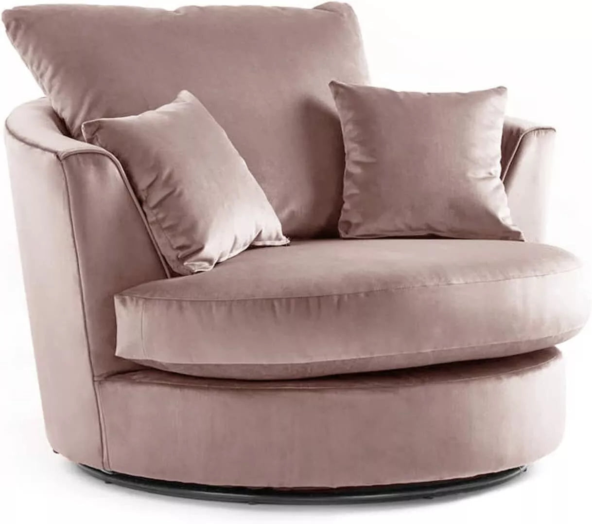 Plush Velvet Cuddle Swivel Chair