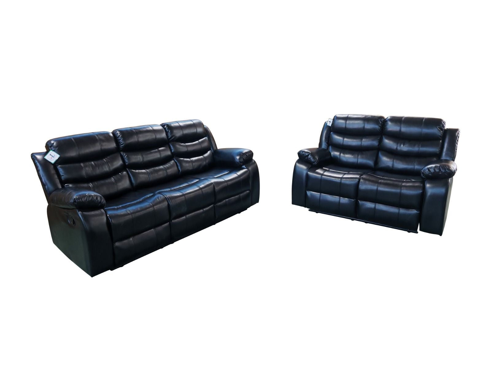 Roma Leather 3-Seater + 2-Seater Recliner Sofa Set