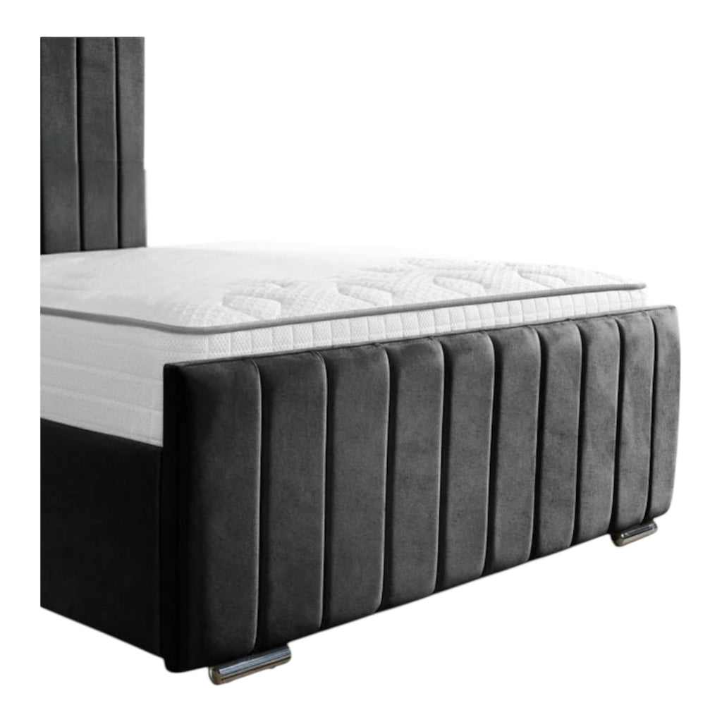 Lisbon Plush Velvet Upholstered Bed