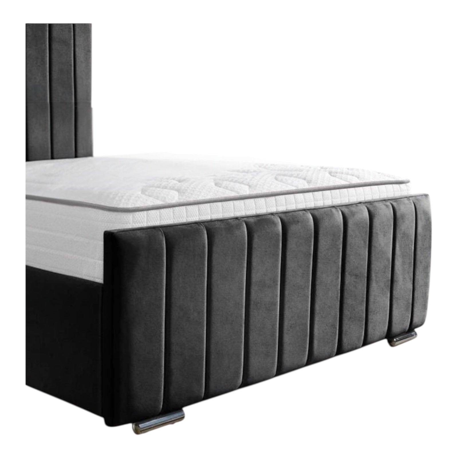 Lisbon Plush Velvet Upholstered Bed