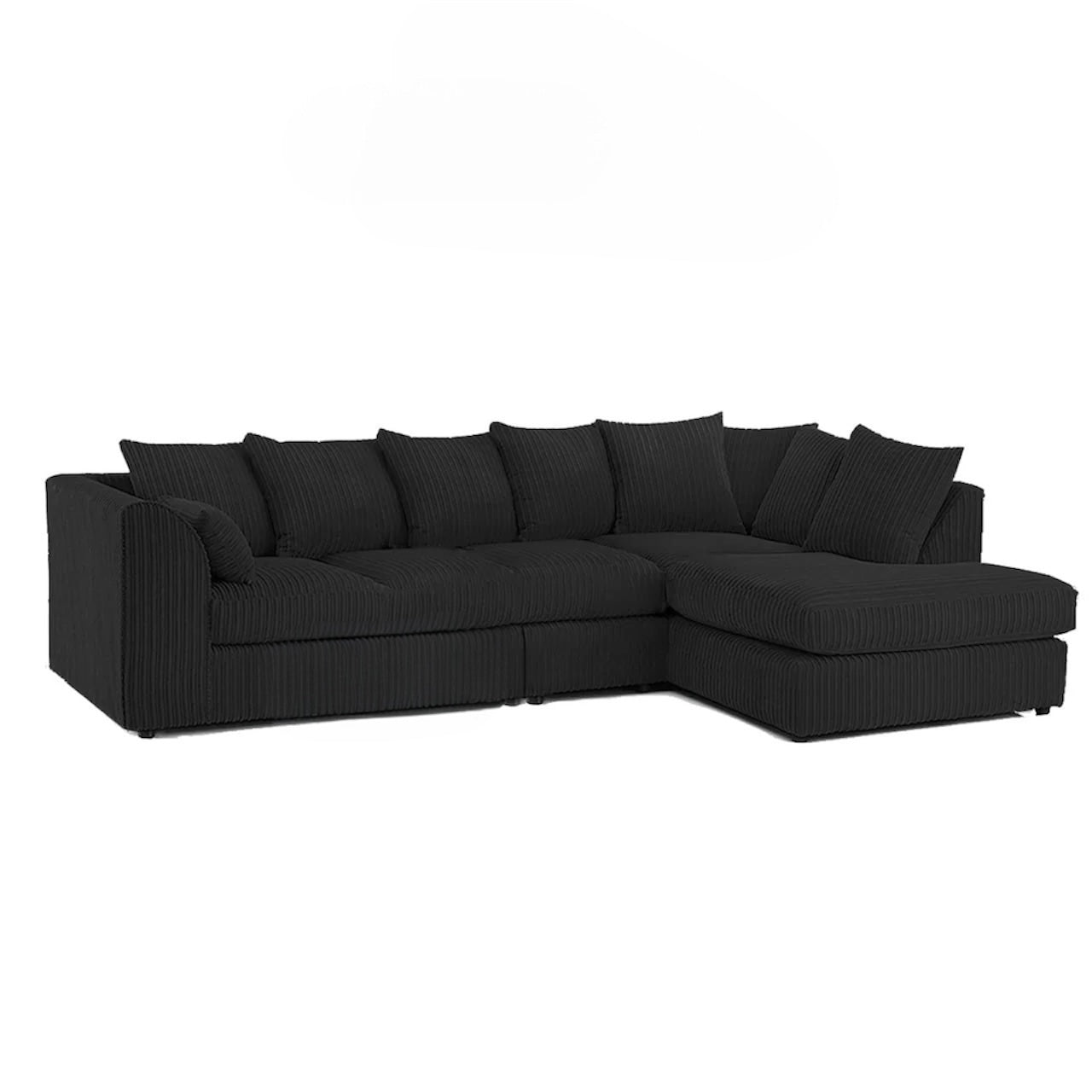 XL-5 SEATER JUMBO CORD CORNER SCATTER BACK SOFA