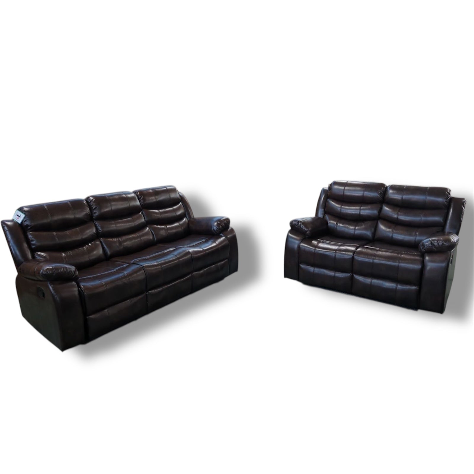 Roma Leather 3-Seater + 2-Seater Recliner Sofa Set