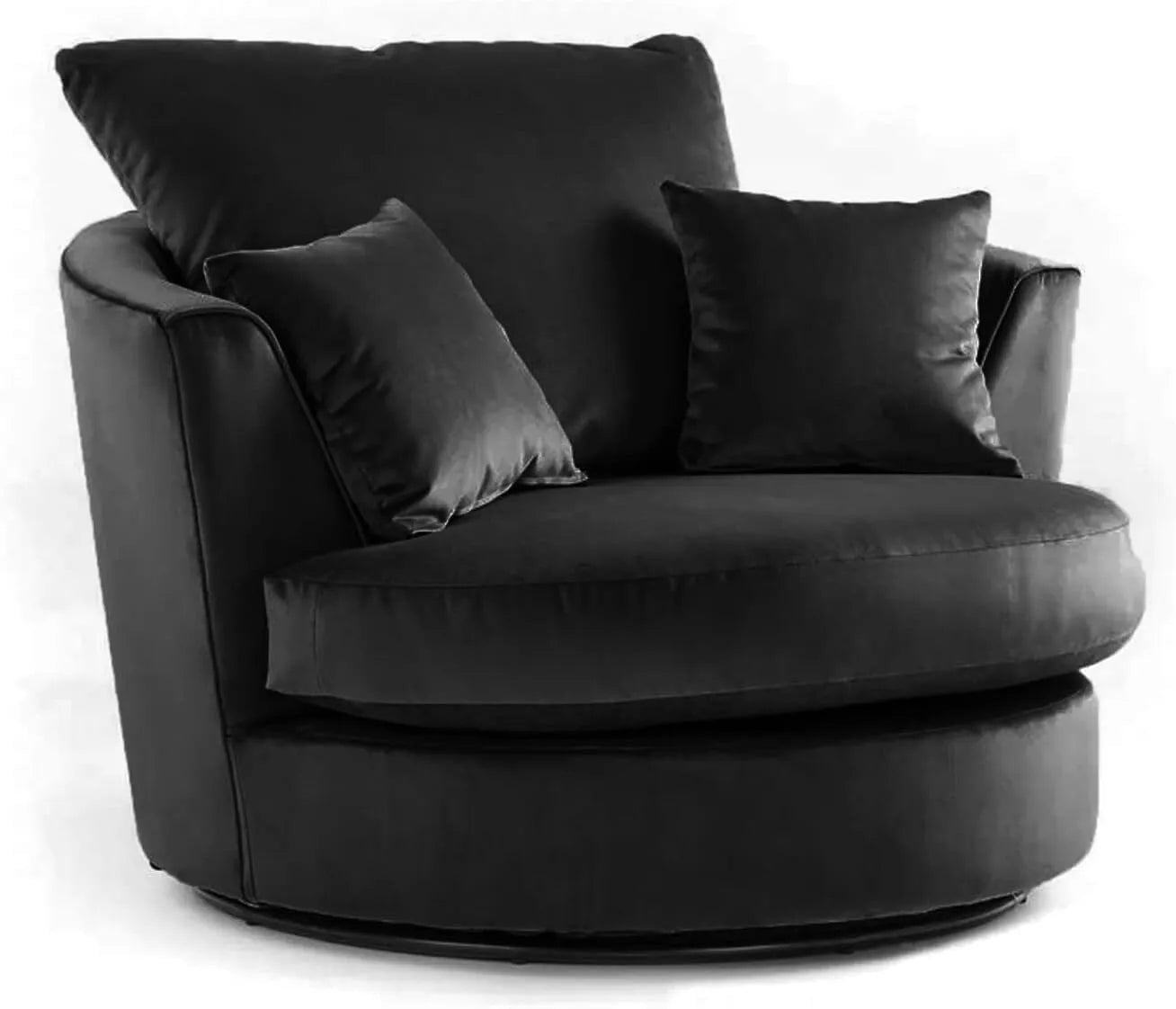 Plush Velvet Cuddle Swivel Chair