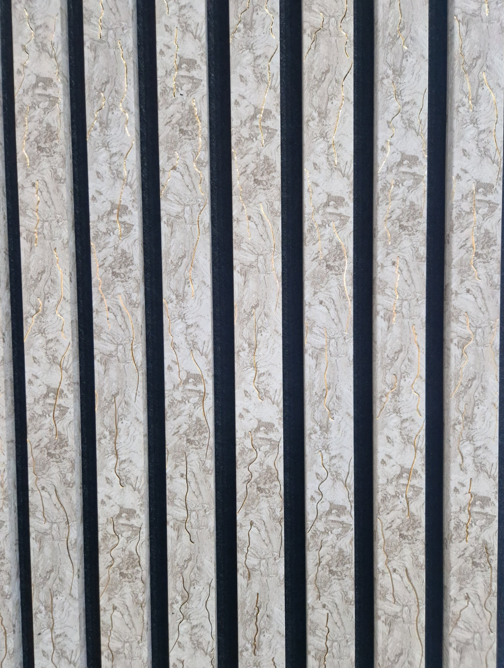 Gold Flake Line 3D Acoustic Wall Panel in White