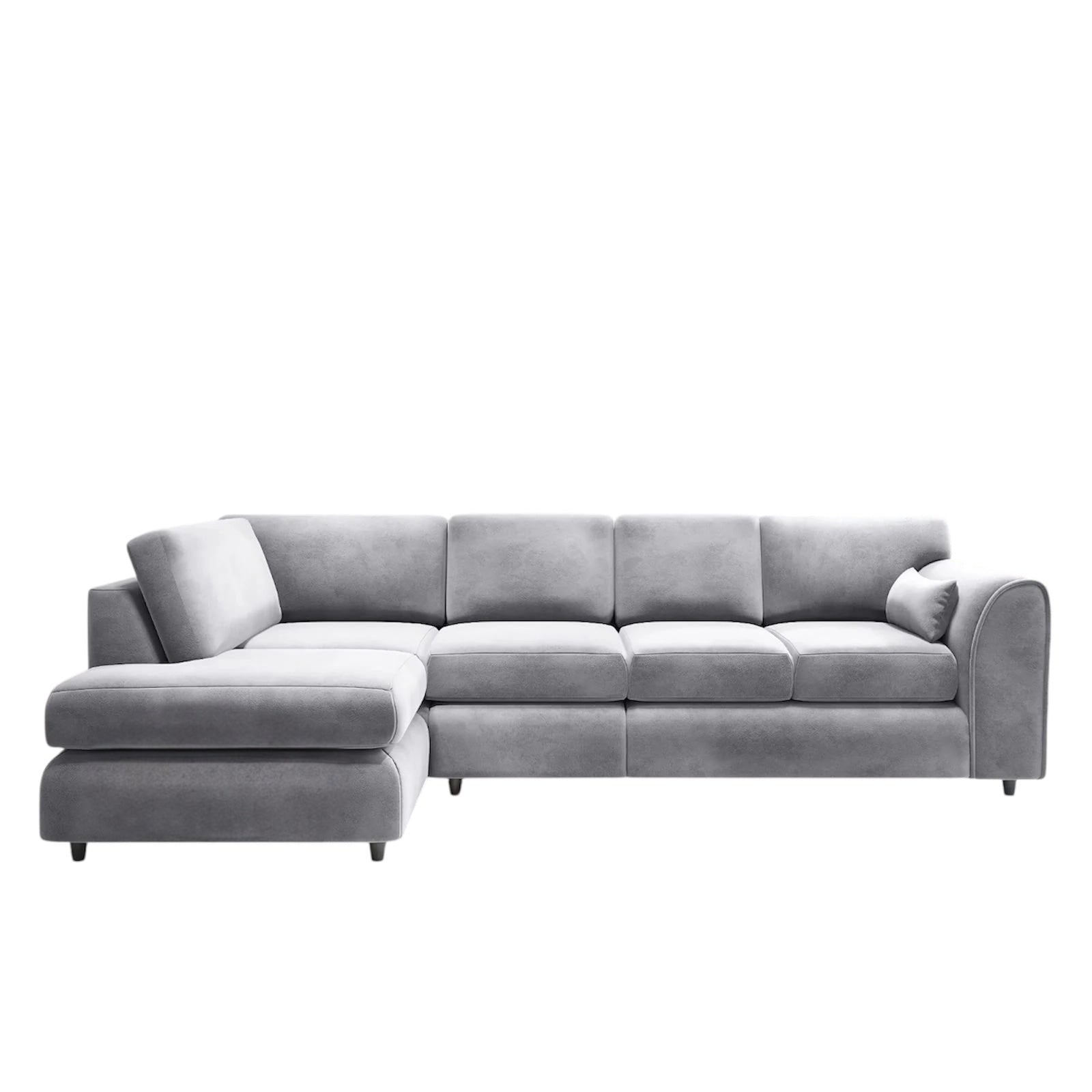 XL-5 Seater Plush Velvet Full Back Corner Sofa