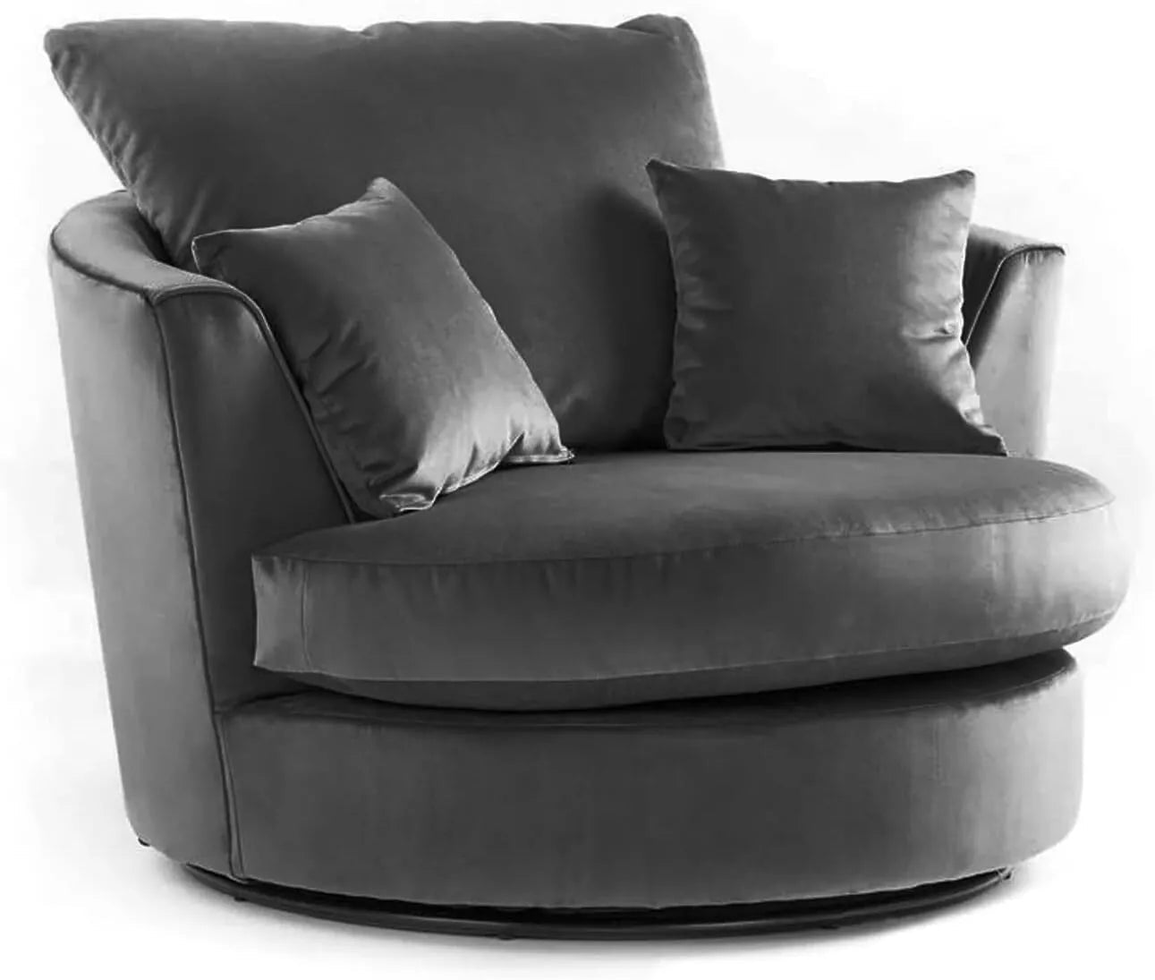Plush Velvet Cuddle Swivel Chair