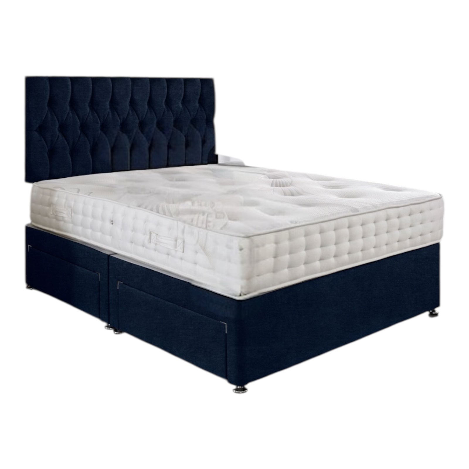Beirut Headboard Divan Storage Bed Set & 2000 Sprung Mattress Included