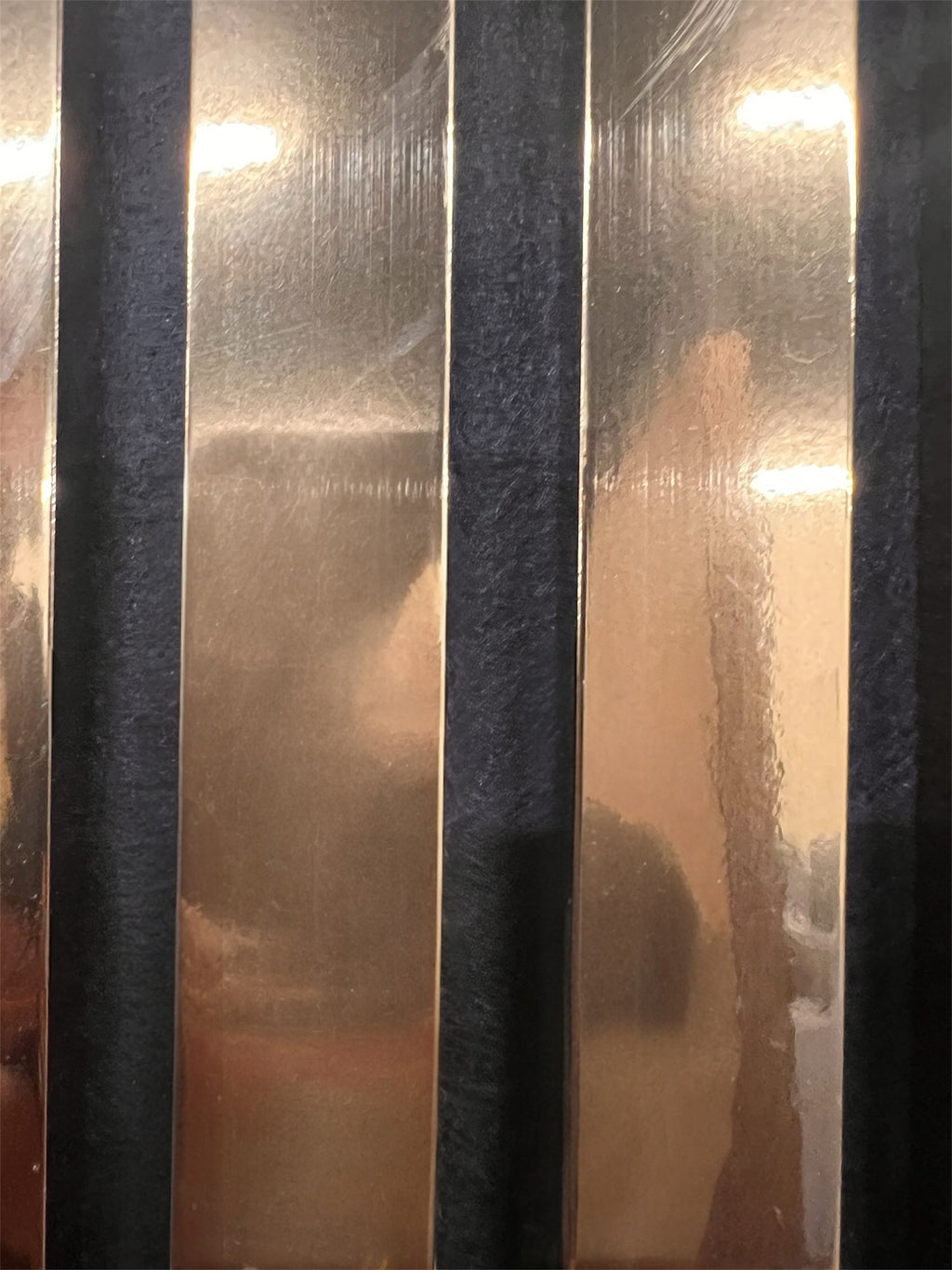 Chrome Gold - 3D Acoustic Wood Slatted Wall Panels Premium Quality 240 X 60cm
