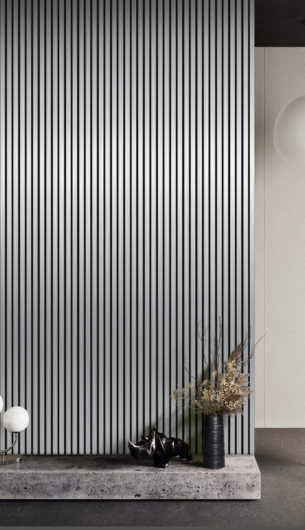 Metallic Silver 3D Acoustic Wall Panels