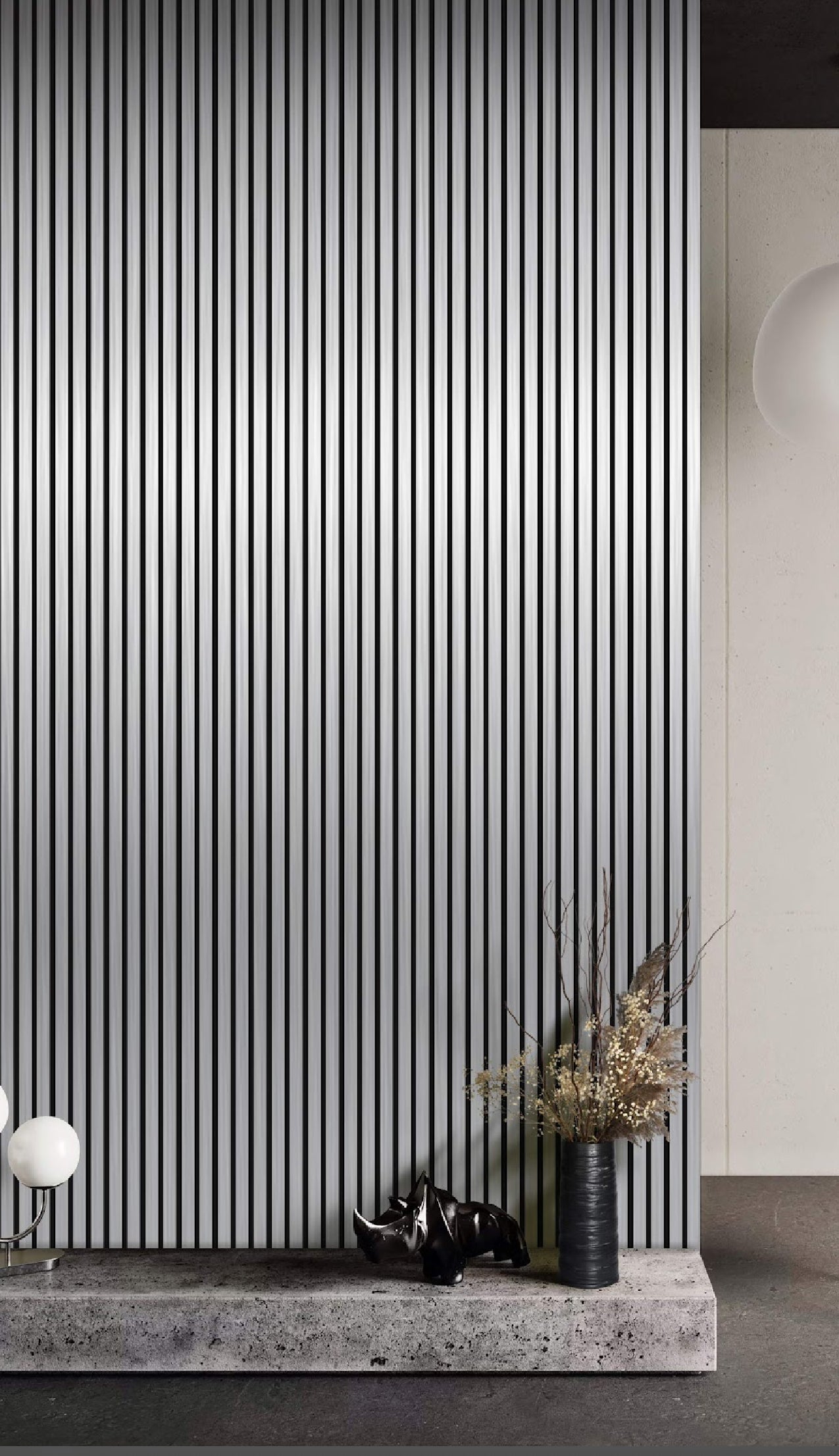 Metallic Silver 3D Acoustic Wall Panels