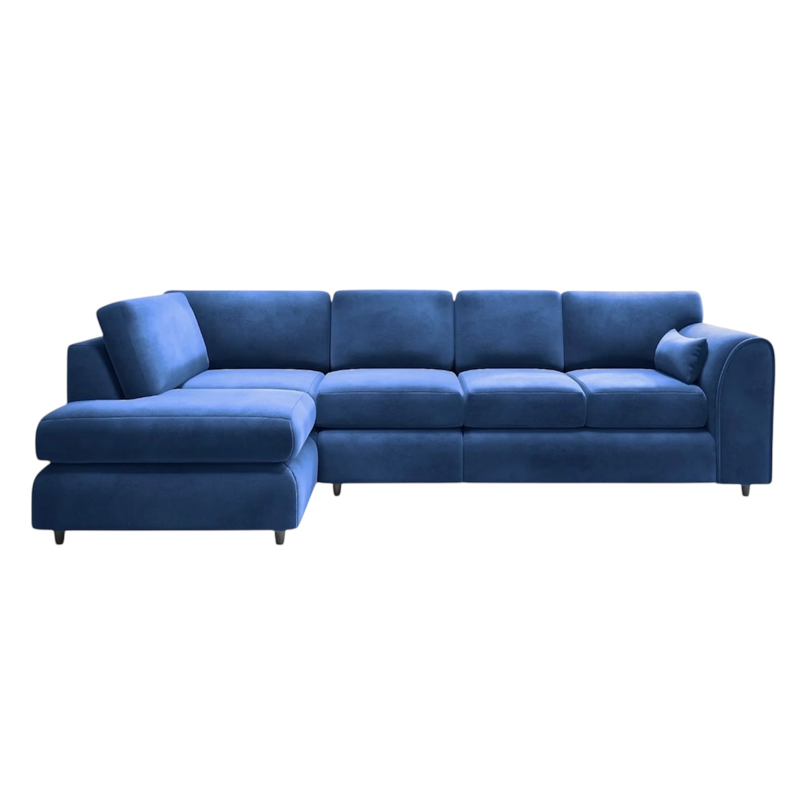 XL-5 Seater Plush Velvet Full Back Corner Sofa