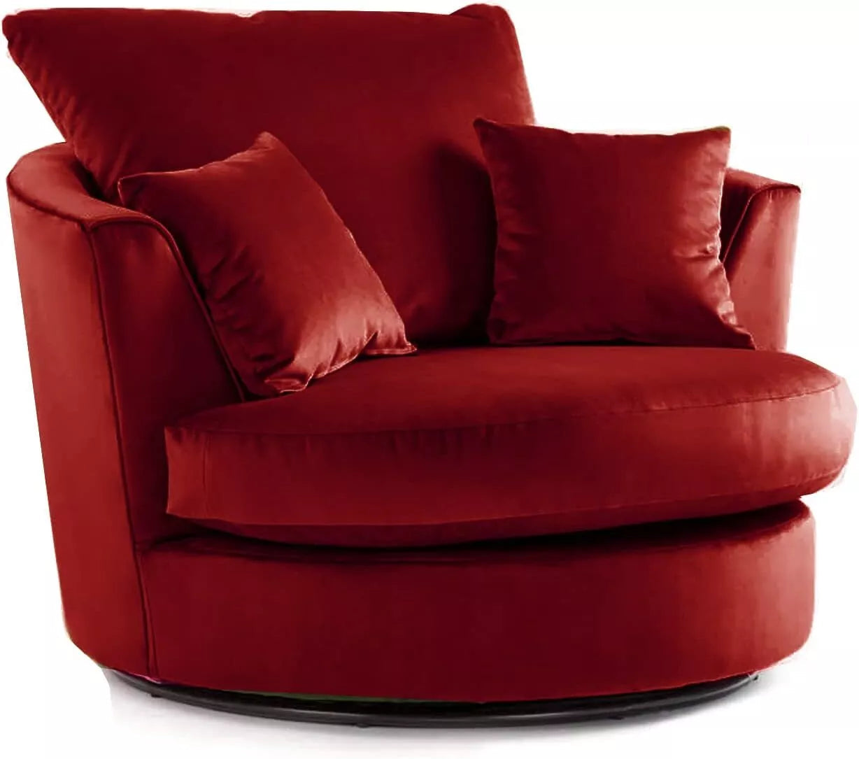 Plush Velvet Cuddle Swivel Chair