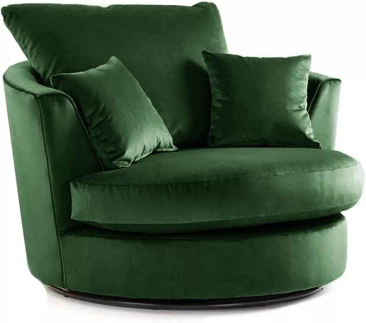 Plush Velvet Cuddle Swivel Chair