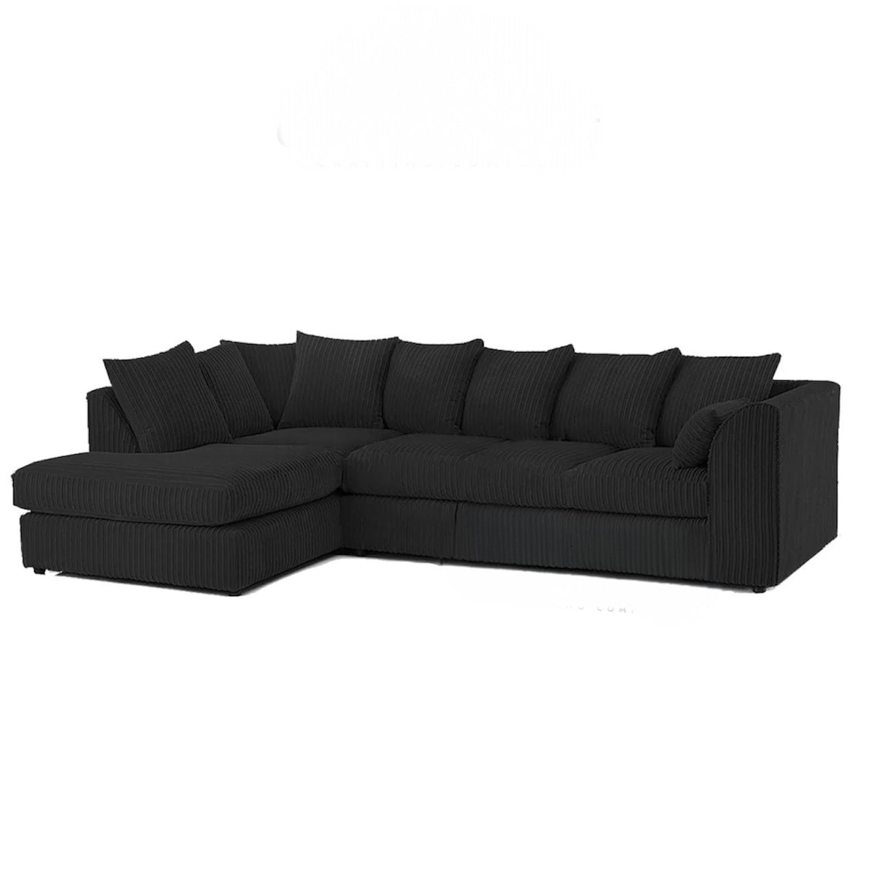 XL-5 SEATER JUMBO CORD CORNER SCATTER BACK SOFA