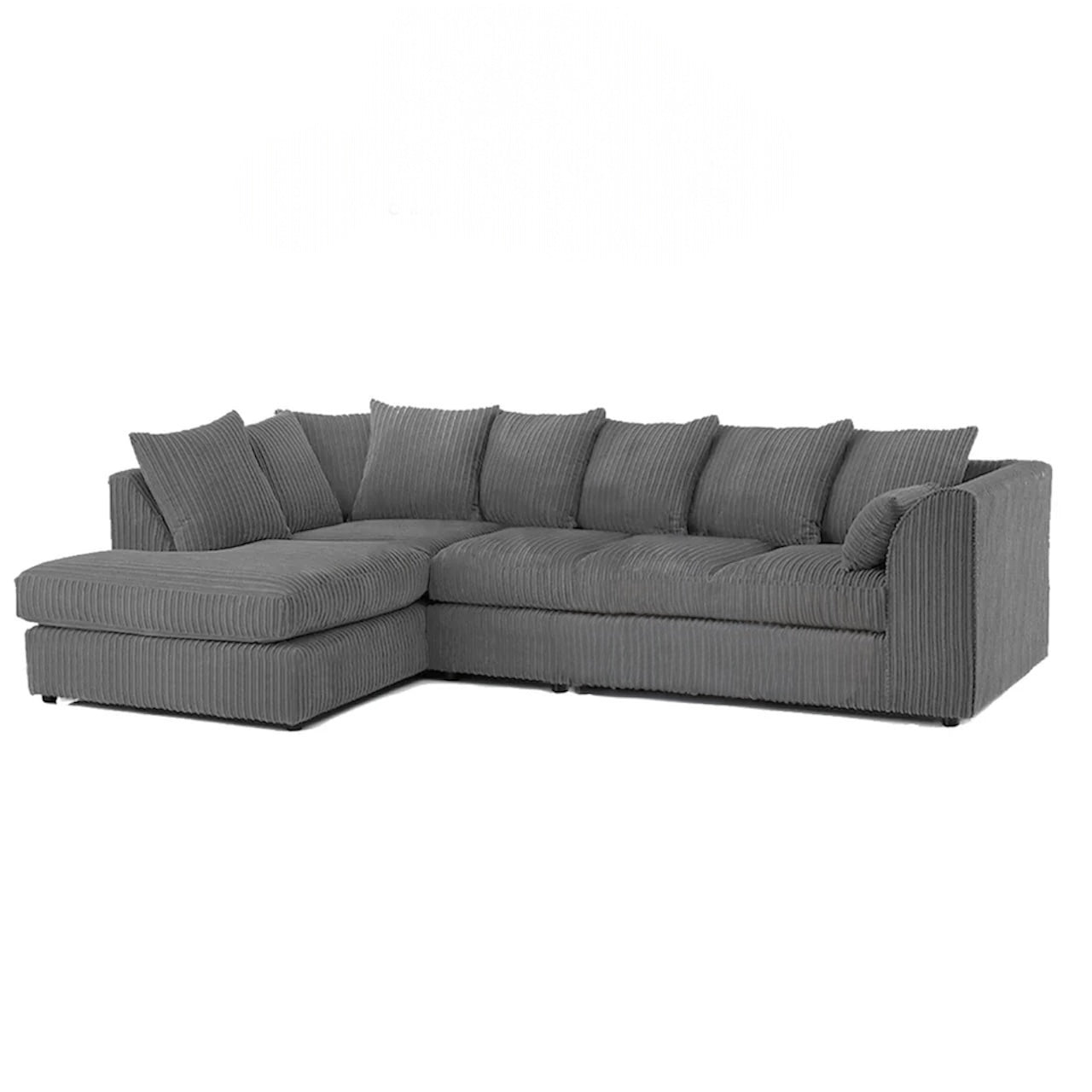 XL-5 SEATER JUMBO CORD CORNER SCATTER BACK SOFA