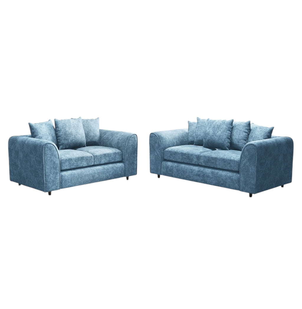 ALASKA FABRIC 3+2 SCATTER BACK SOFA SET