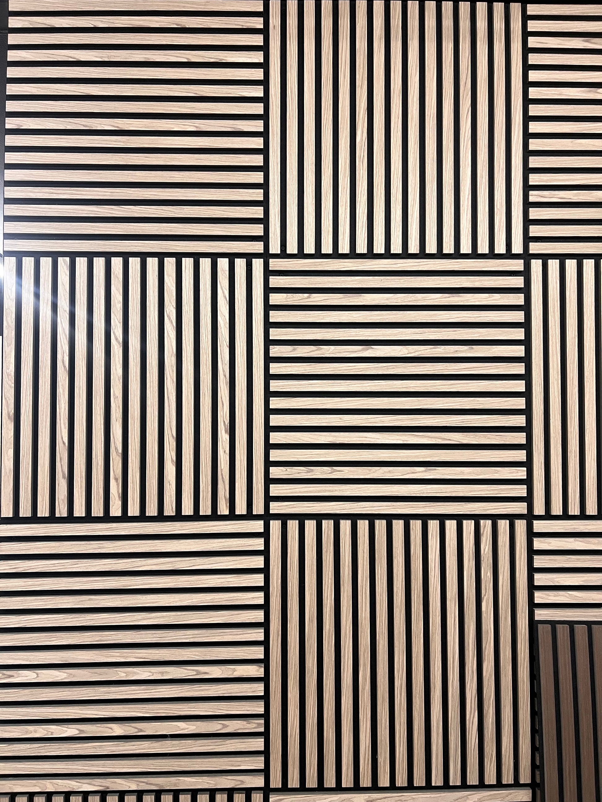 Light Oak Square Acoustic Wall Panels Box of 4 - 60cm-60cm per Panel (choose from 4 colours)