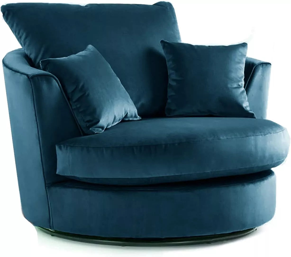 Plush Velvet Cuddle Swivel Chair