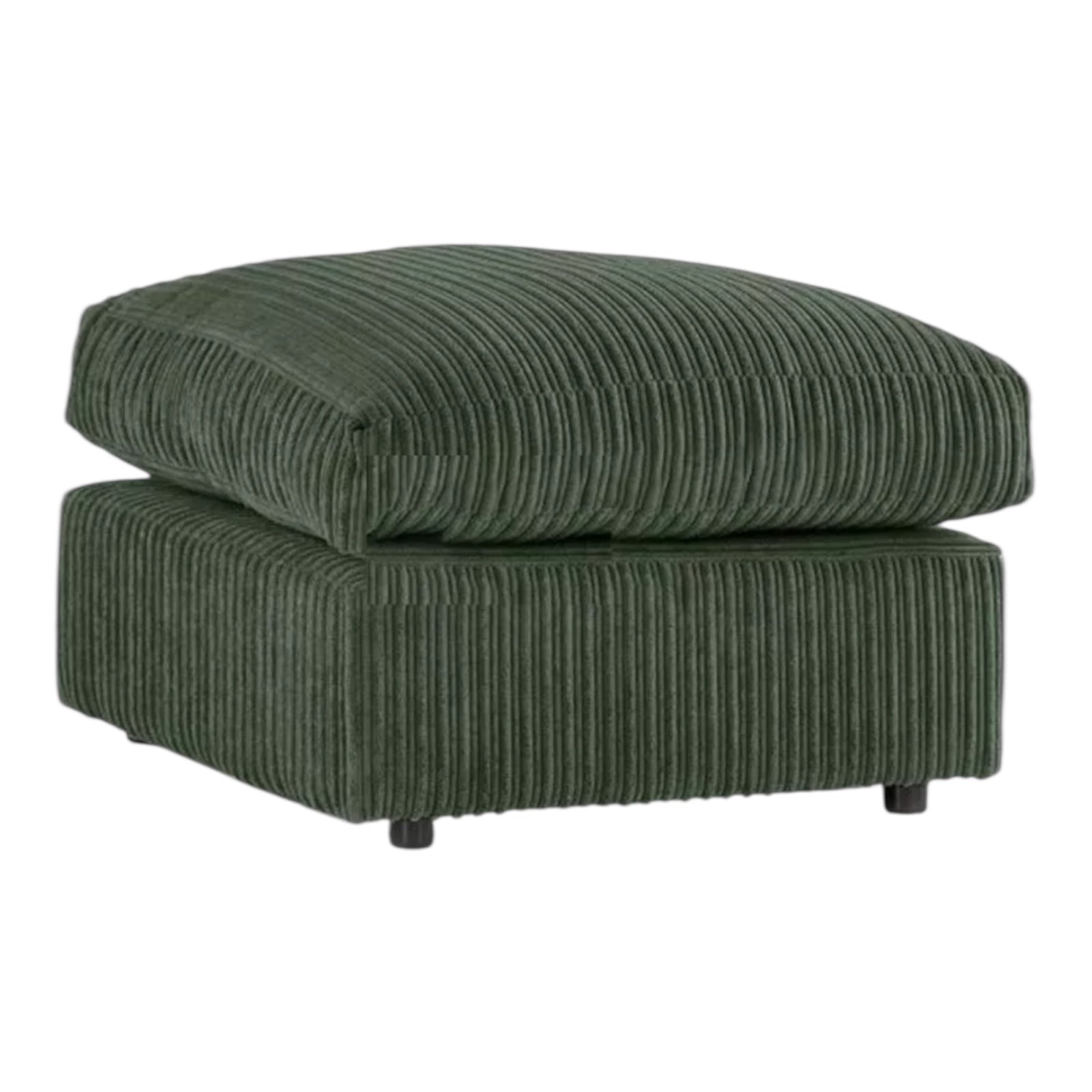 Forest Green - Jumbo Cord 3+2 Seater - Corner Sofa Suite Set - Footstool & Swivel Chair