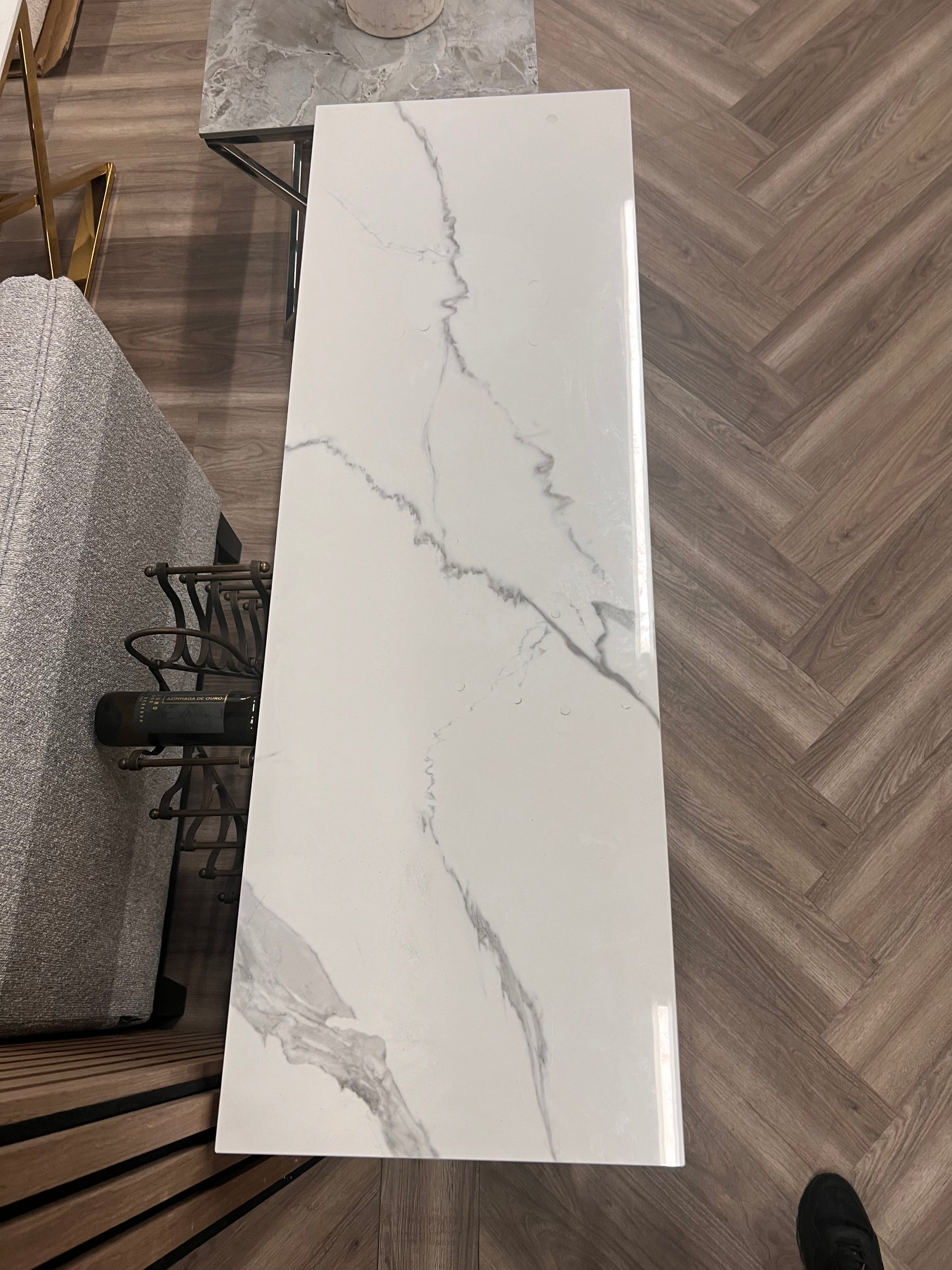 Azuri Gold Marble Console Table
