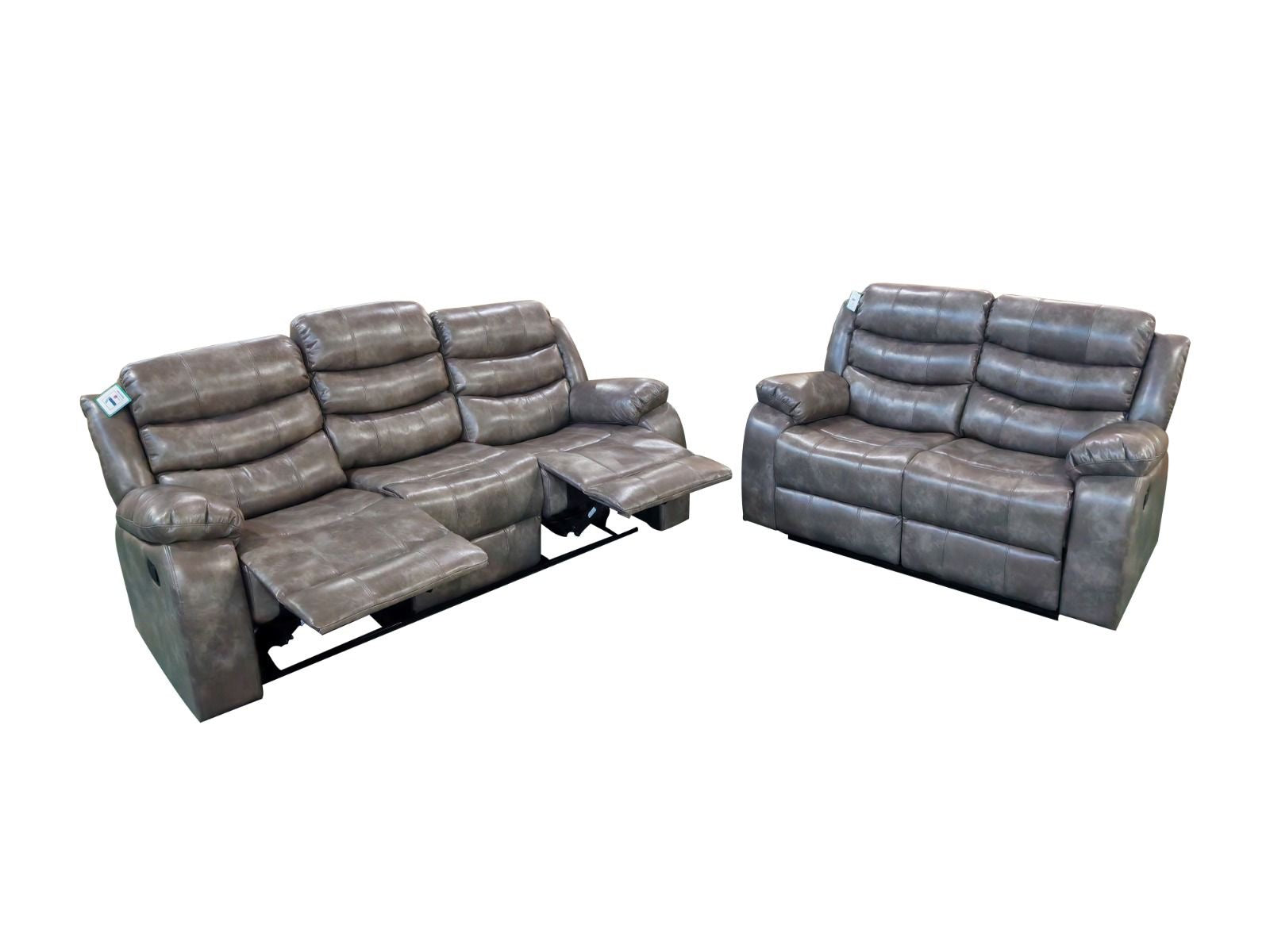 Roma Leather 3-Seater + 2-Seater Recliner Sofa Set