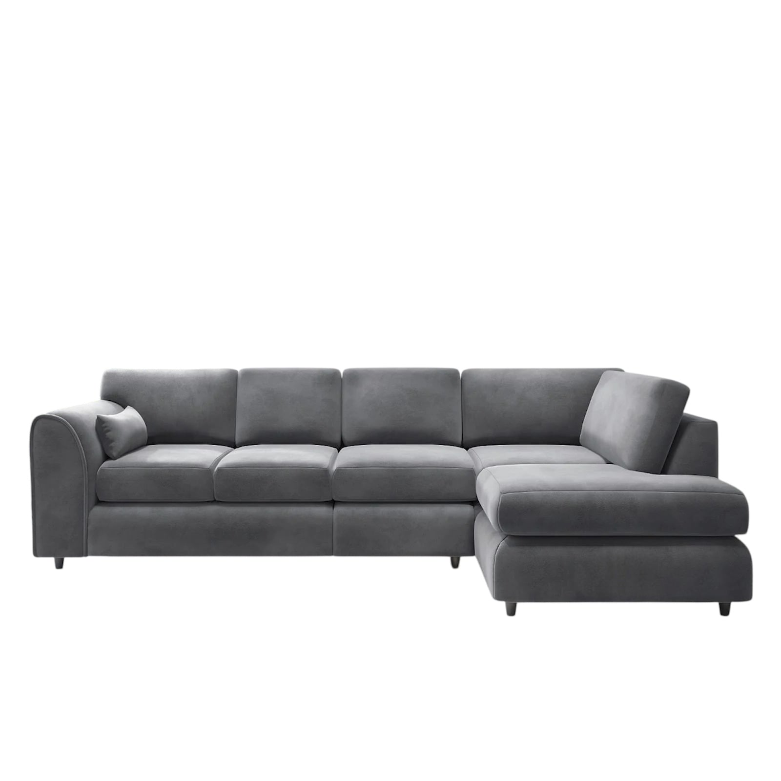 XL-5 Seater Plush Velvet Full Back Corner Sofa