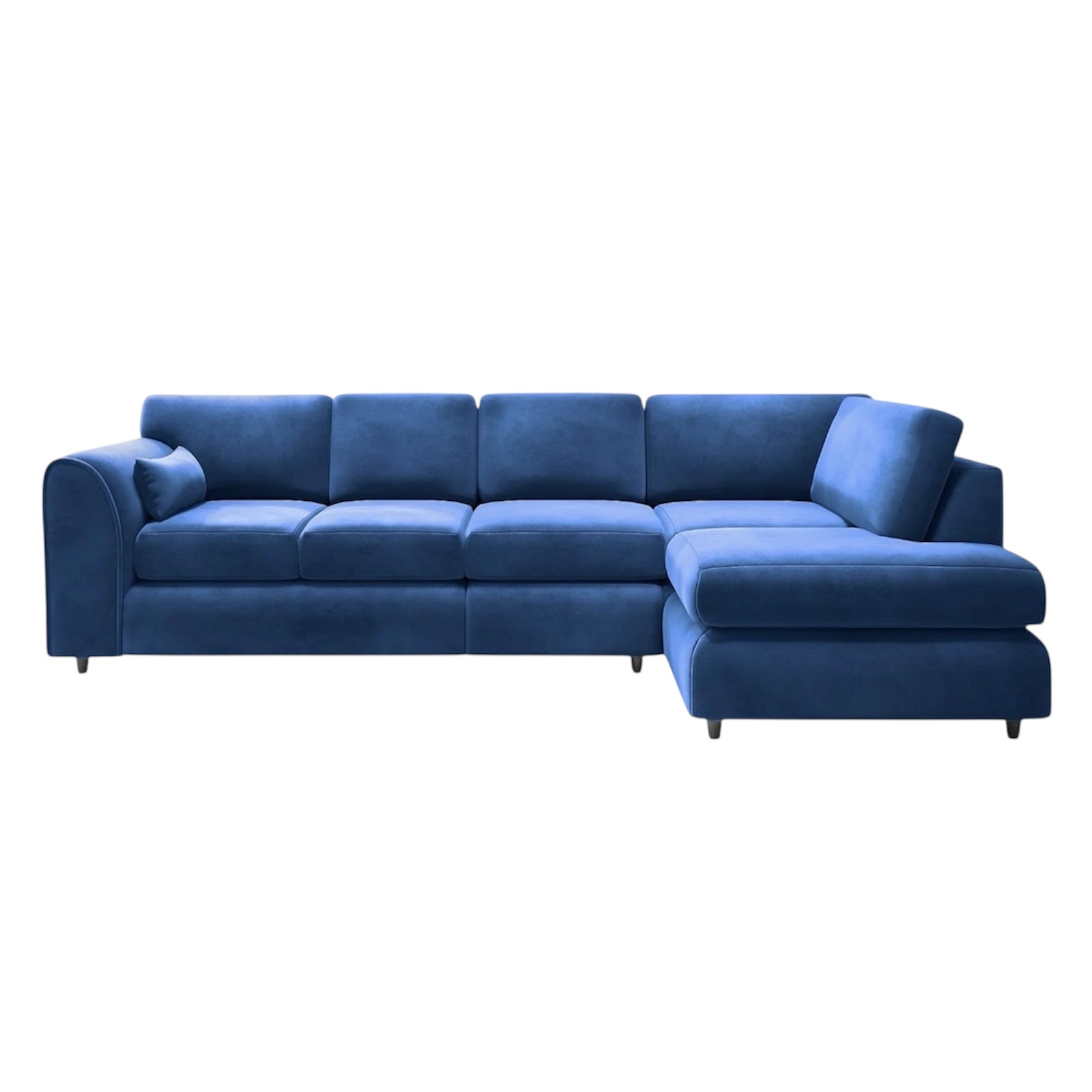 XL-5 Seater Plush Velvet Full Back Corner Sofa
