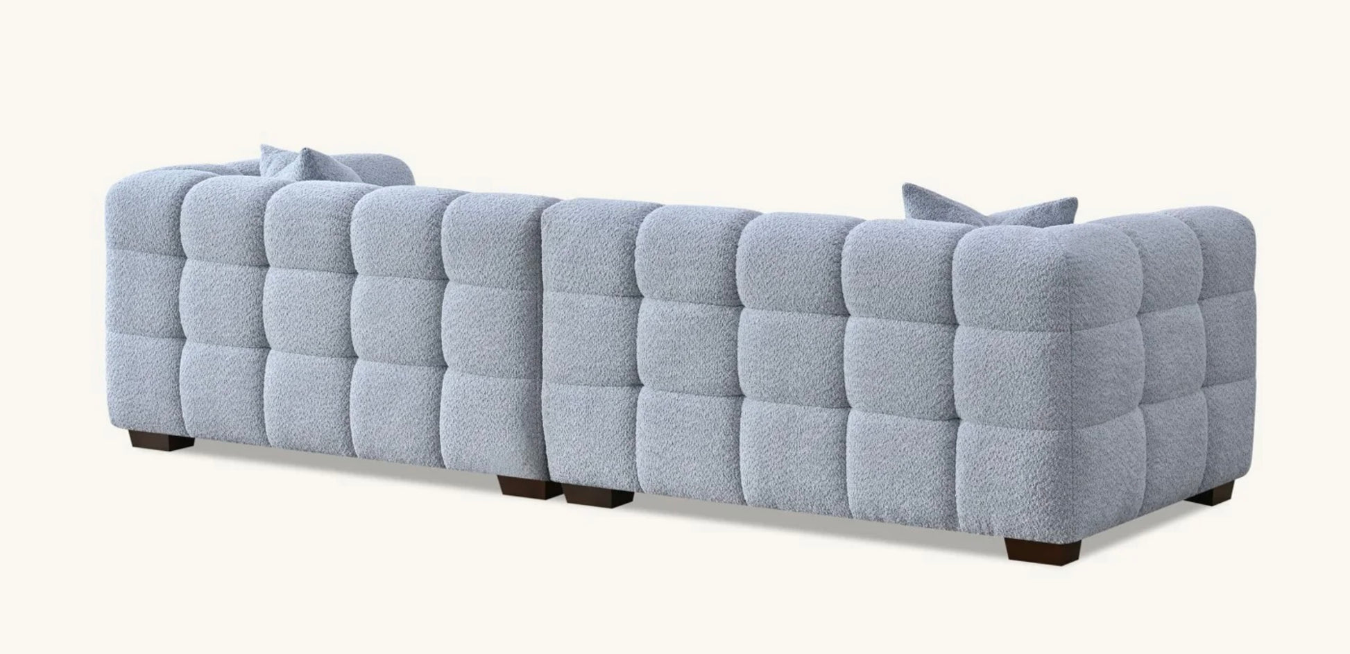 Tribeca 4 Seater Sofa In Pearl Boucle Fabric