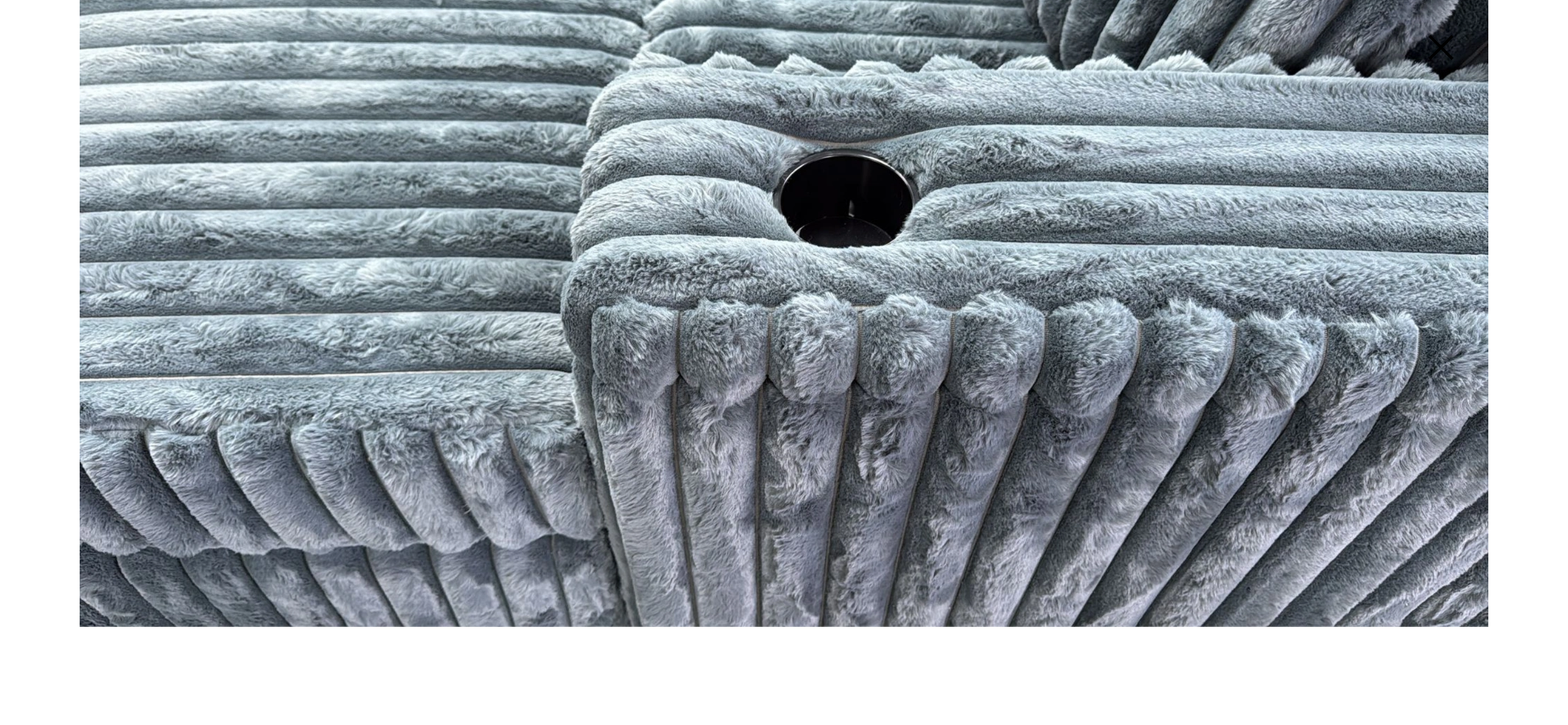 Luxe Thick Cord 3-Seater Chunky Cinema Sofa with Removable Footstools