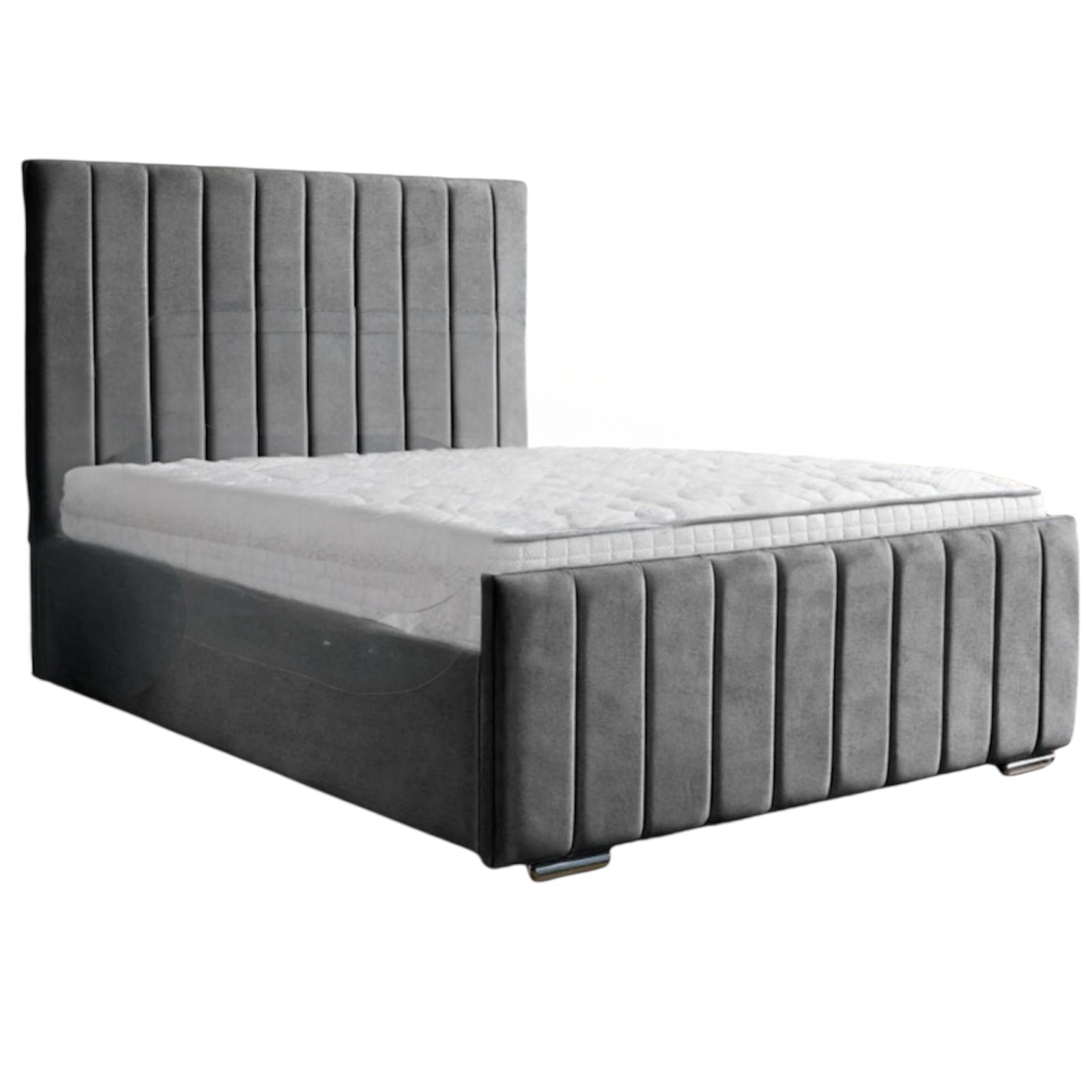 Lisbon Plush Velvet Upholstered Bed