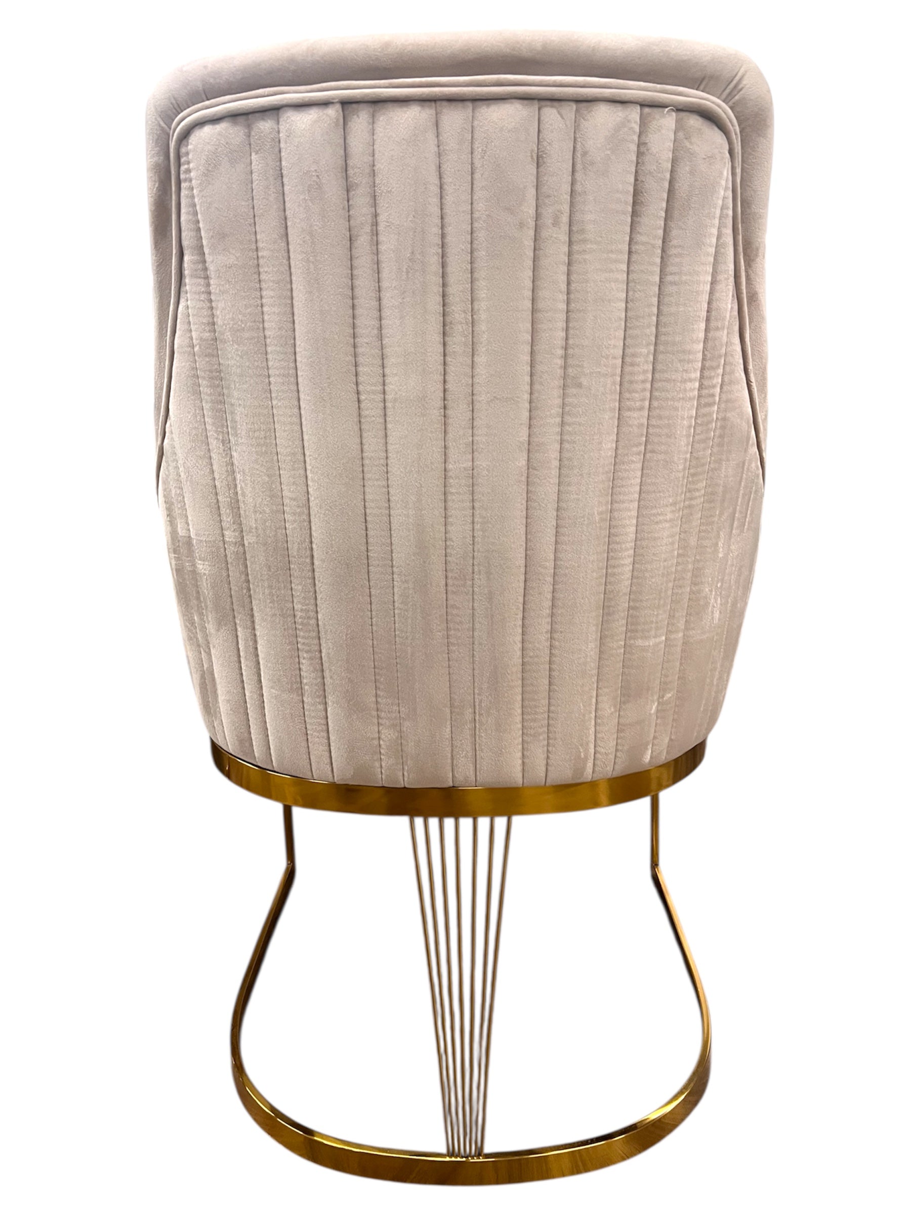 Zoe 180cm - White Silver Stone Marble Dining Table In Gold & including 4 Velvet Chairs