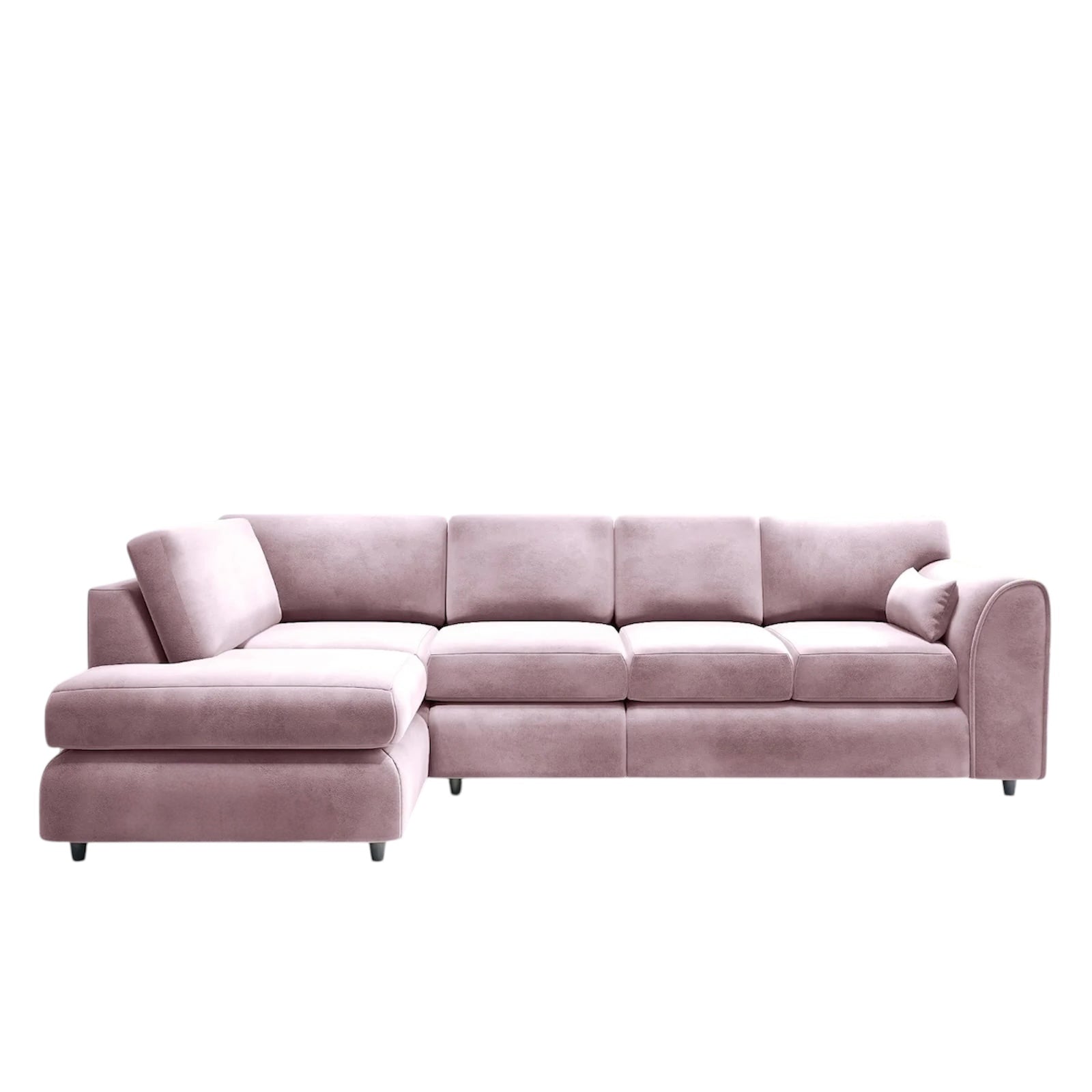 XL-5 Seater Plush Velvet Full Back Corner Sofa