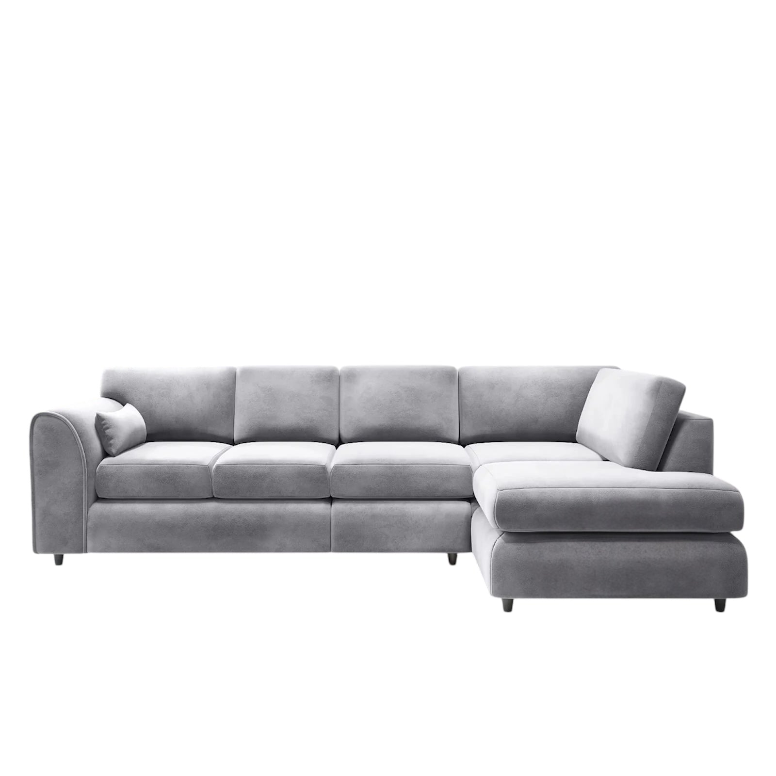 XL-5 Seater Plush Velvet Full Back Corner Sofa