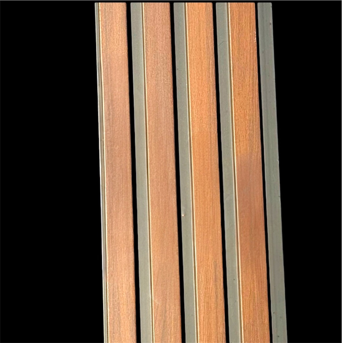 Composite Slat Wall Panels Veneer Wood Effect & Waterproof for Indoor & Outdoor (5 colours)