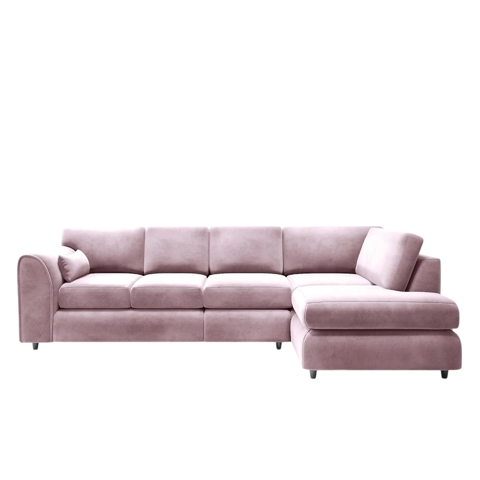 XL-5 Seater Plush Velvet Full Back Corner Sofa