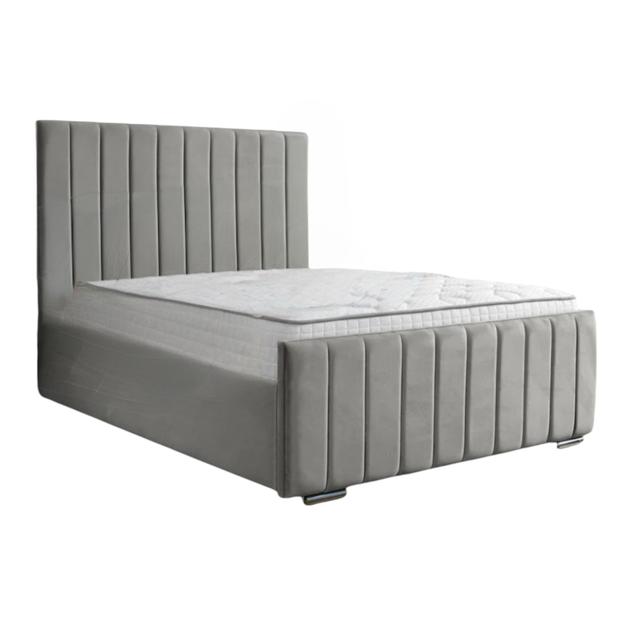 Lisbon Plush Velvet Upholstered Bed