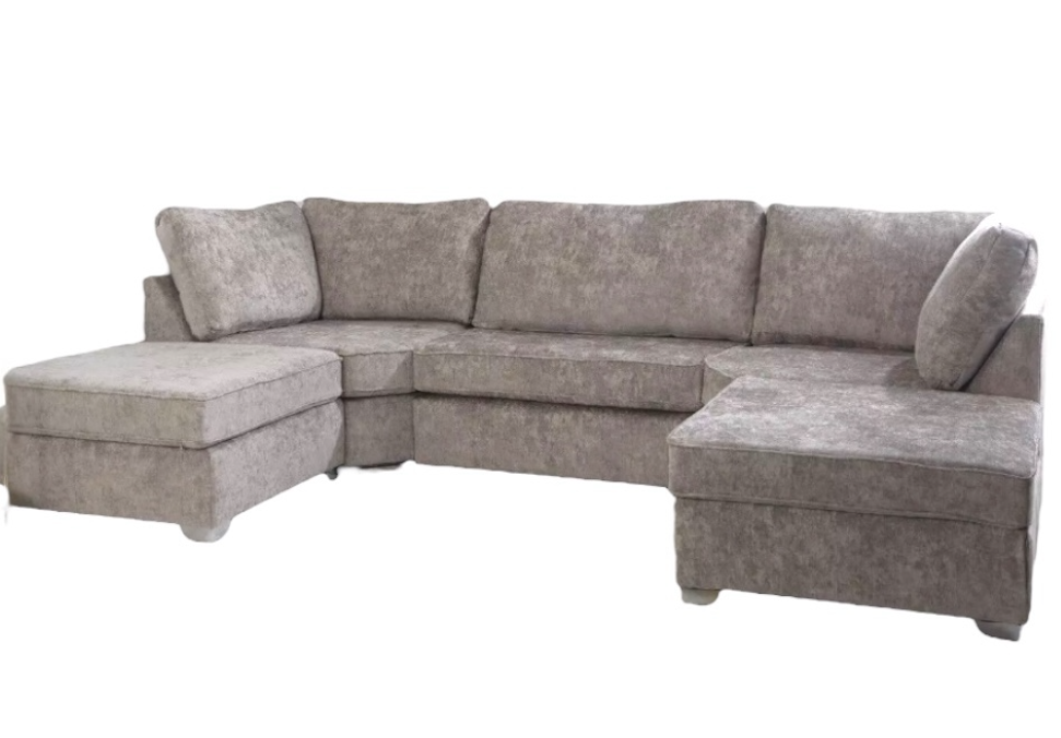 BISHOP U SHAPE FULL BACK CORNER SOFA – PLUSH VELVET