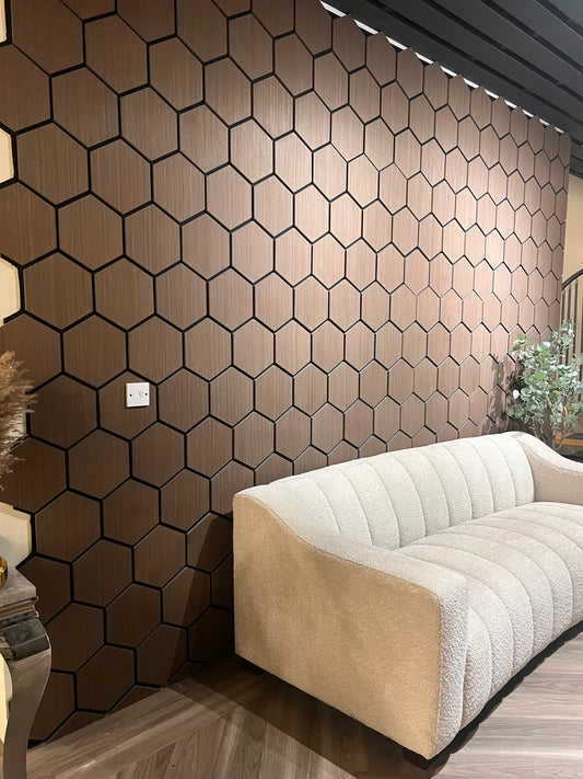 Luxury Acoustic Wall Panel - Hexagon 70-60cm