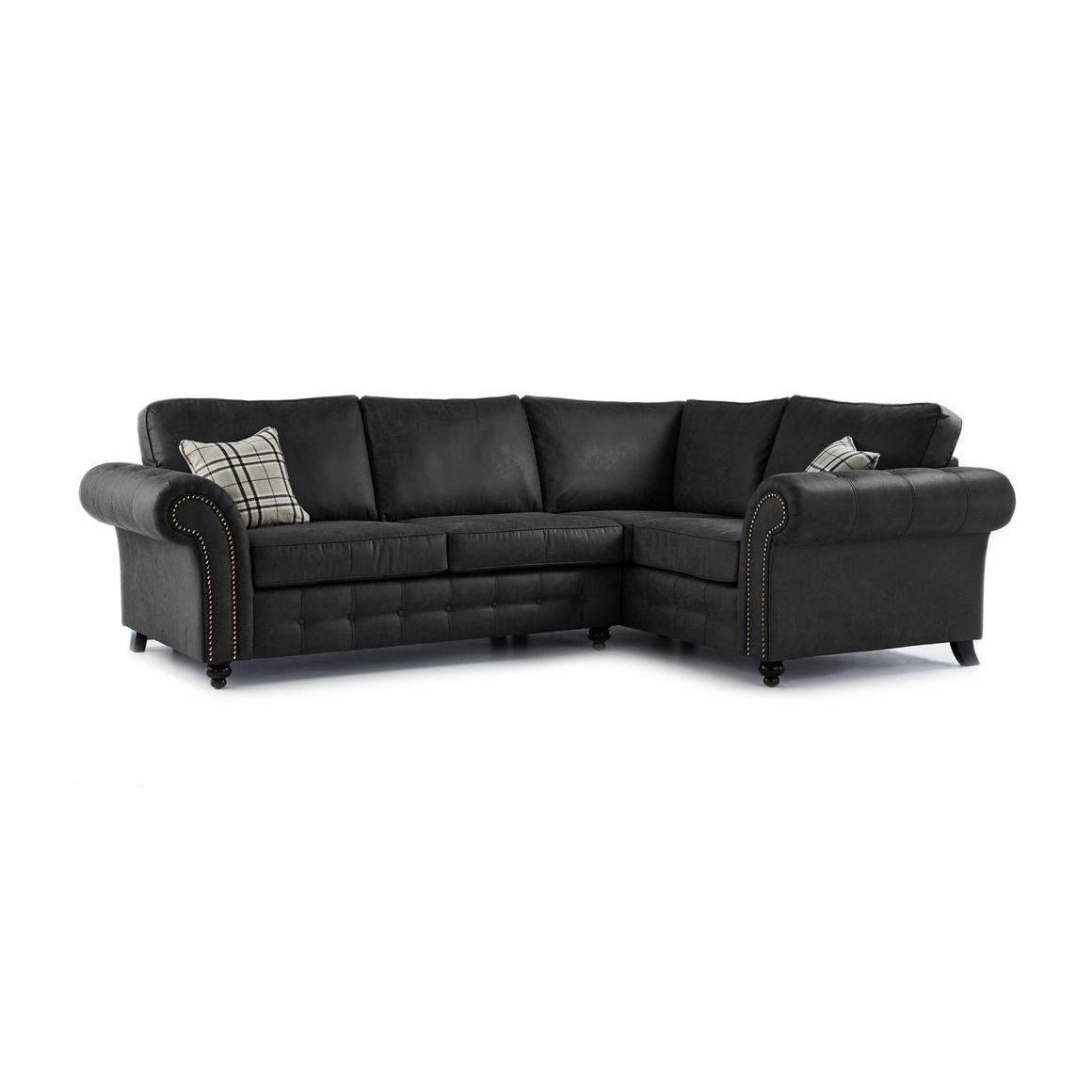 Oakland Black Corner Sofa set