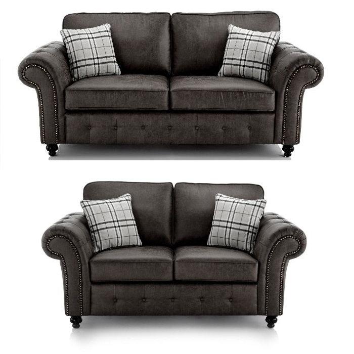 Oakland Black 3+2 Seater Sofa set