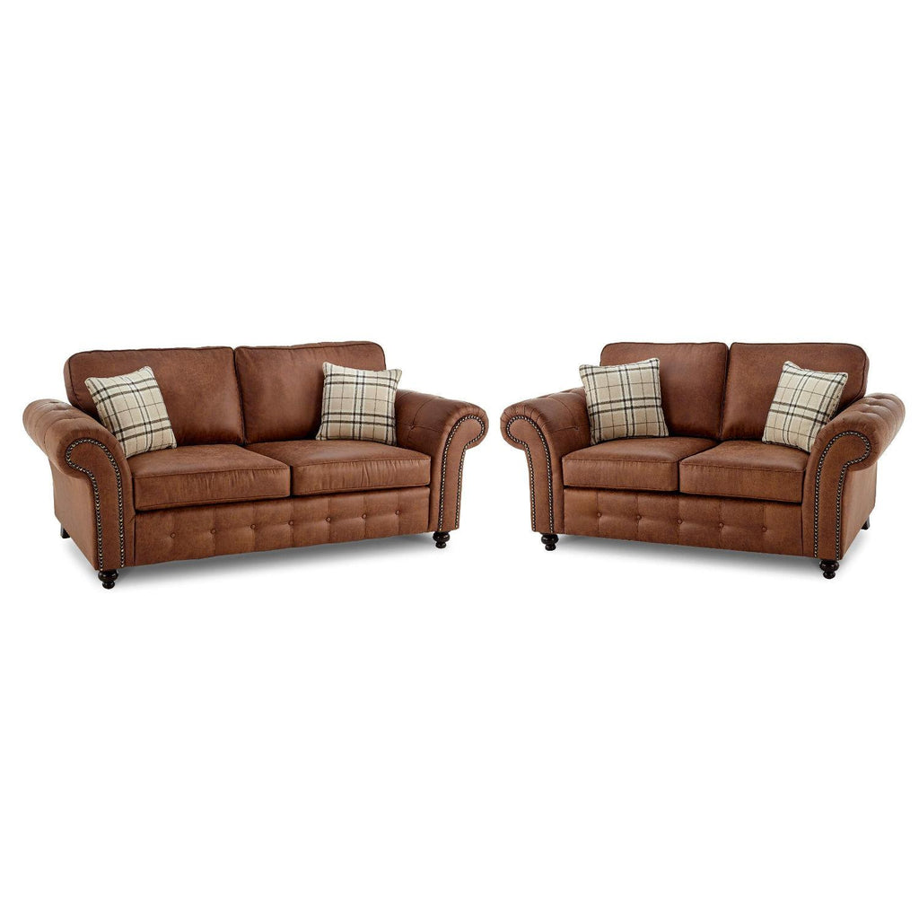 Oakland Tan 3+2 Seater Sofa set